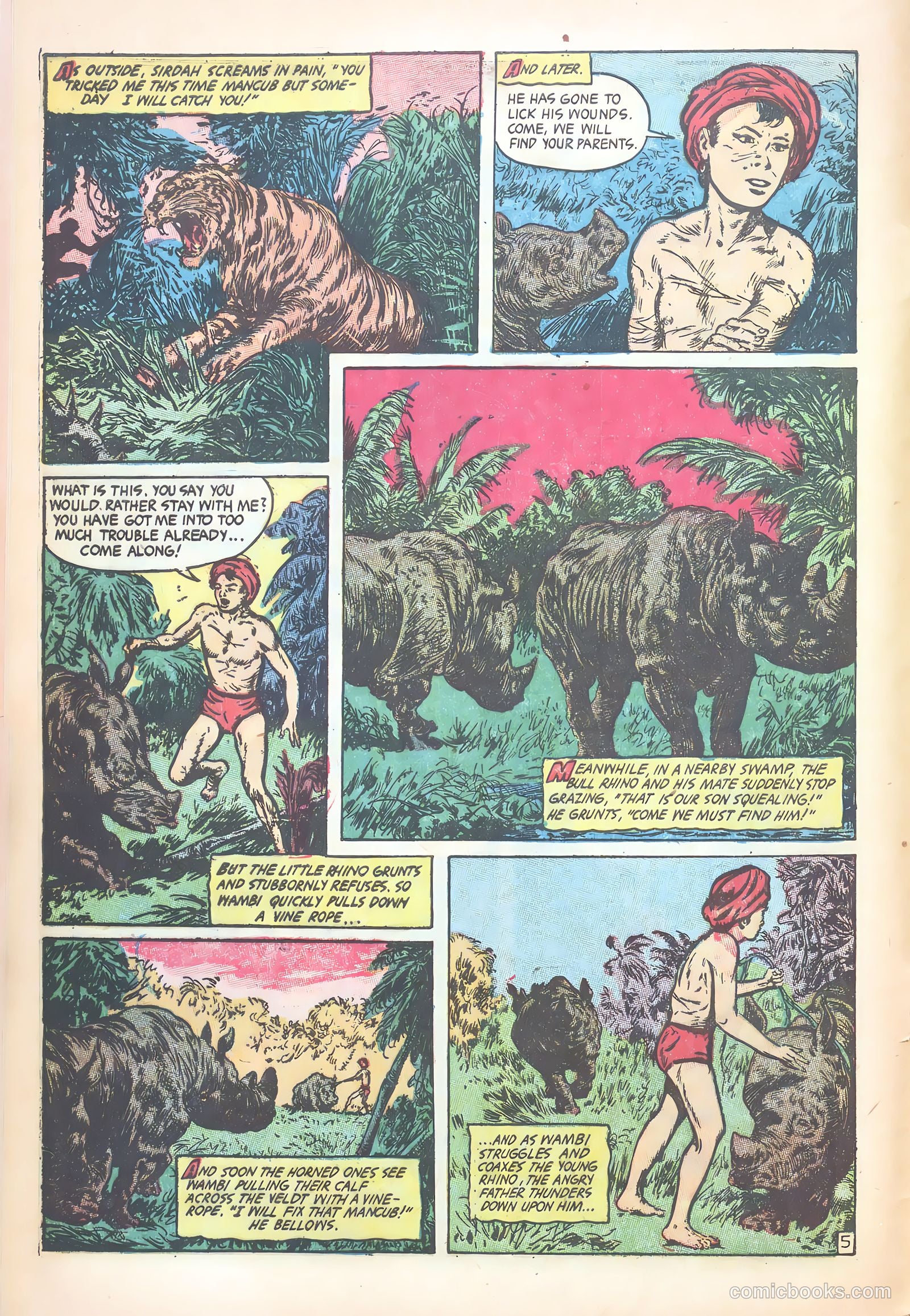Wambi, Jungle Boy #18 (1952) — page 8 of 36