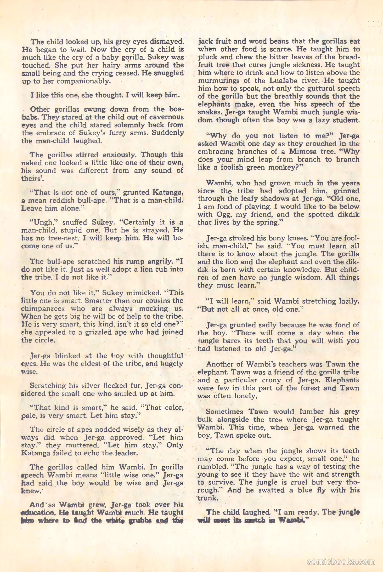 Wambi, Jungle Boy #4 (1948) — page 35 of 57
