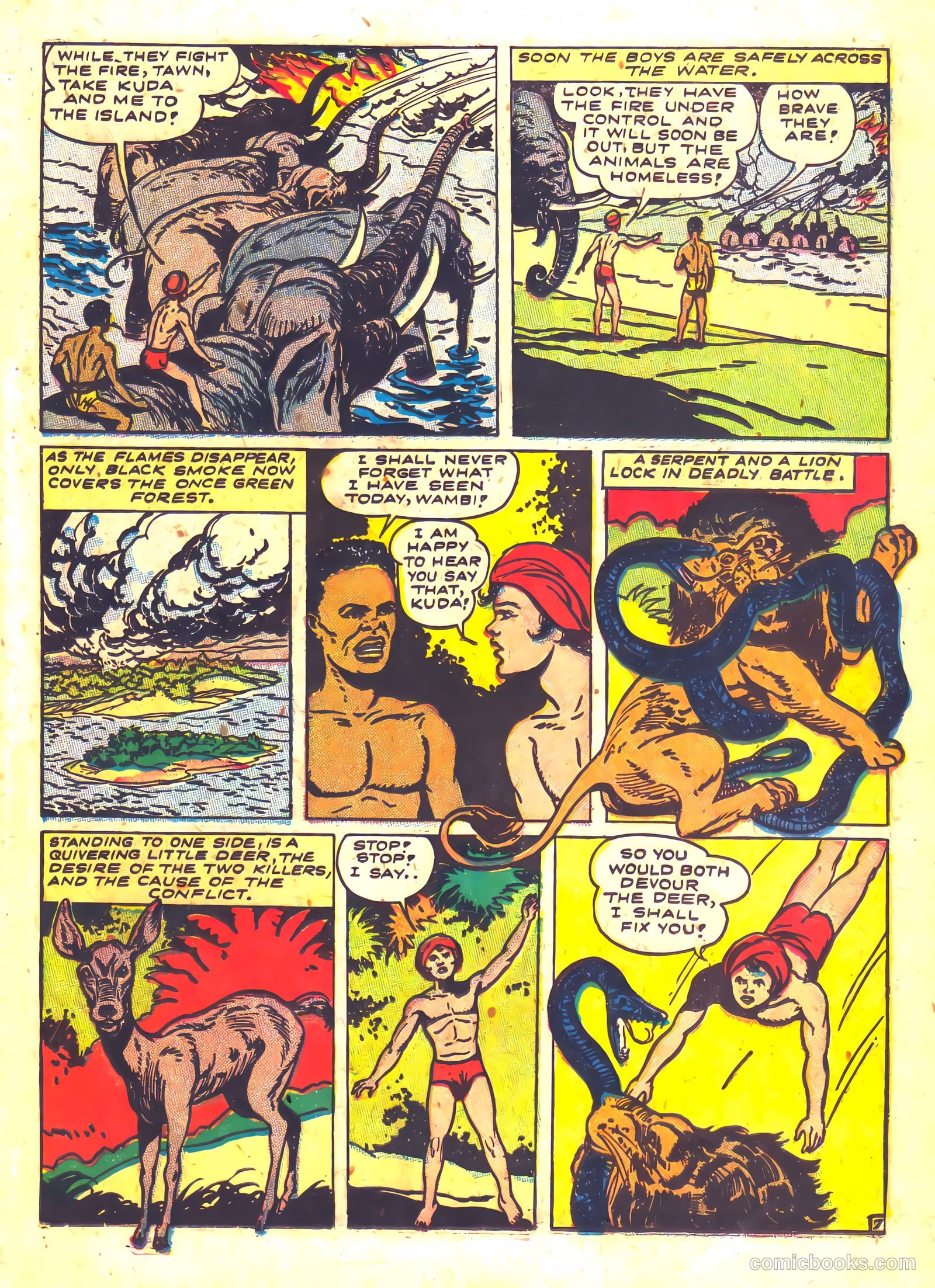 Wambi, Jungle Boy #5 (1949) — page 19 of 36