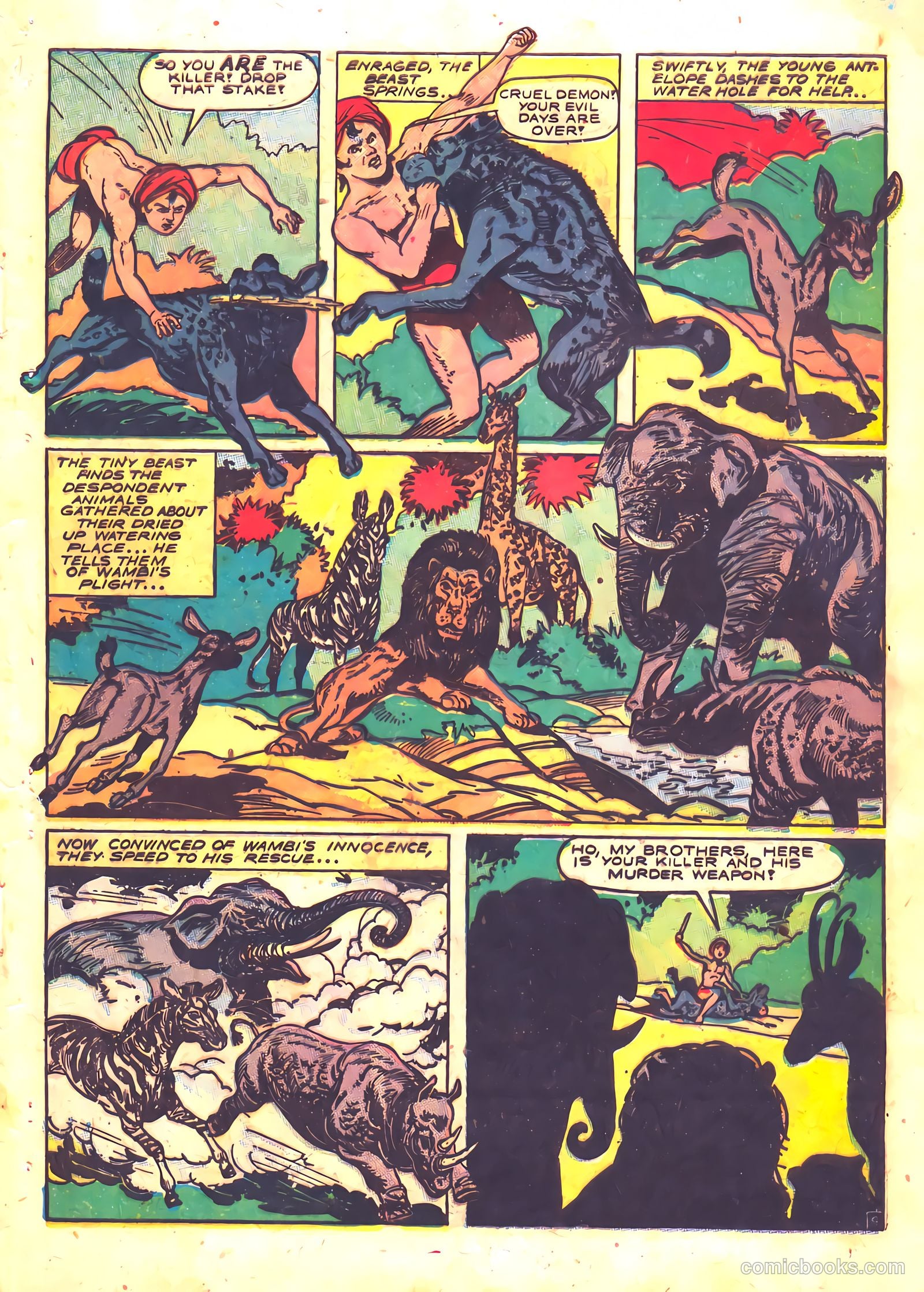 Wambi, Jungle Boy #5 (1949) — page 33 of 36