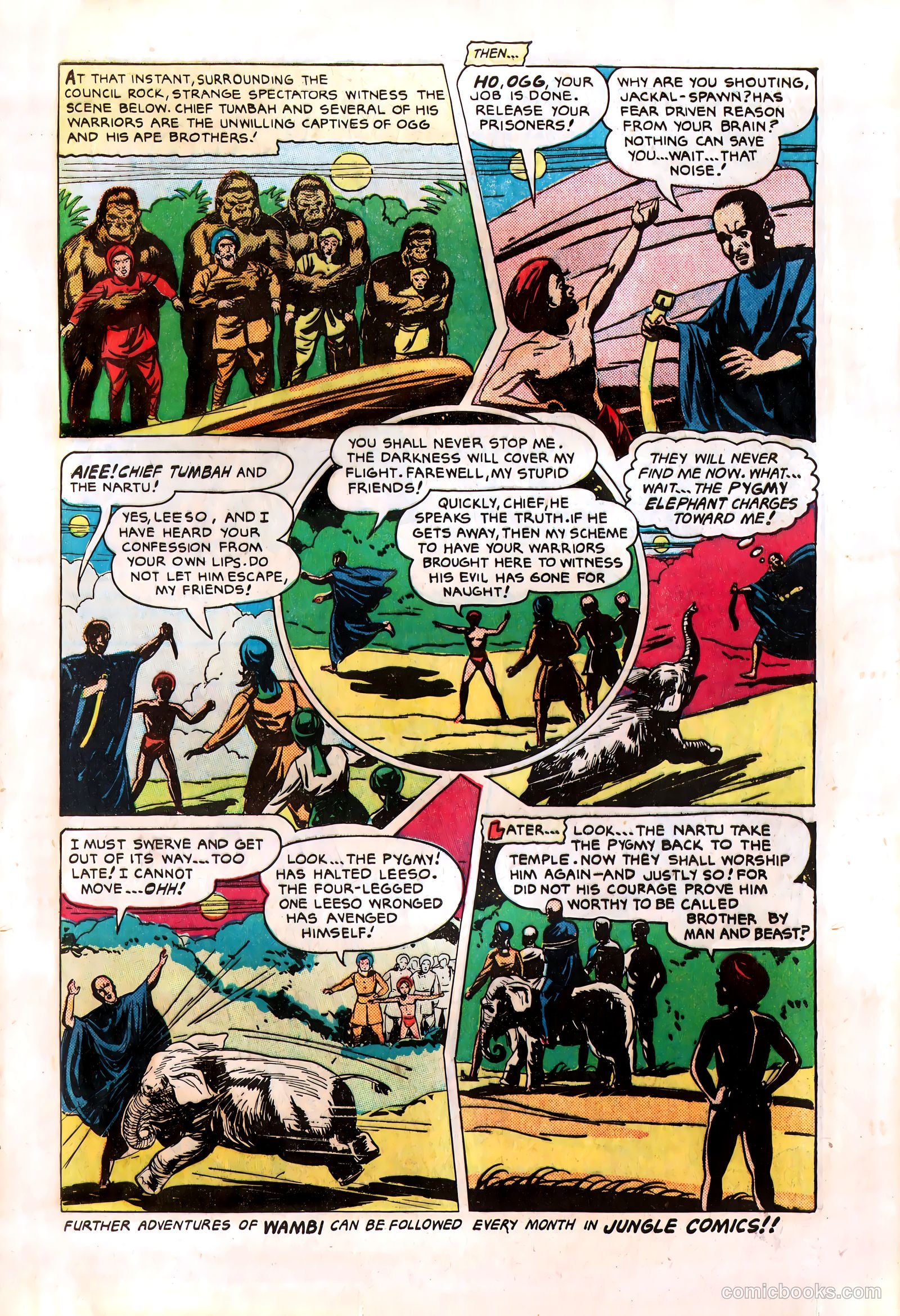 Wambi, Jungle Boy #8 (1950) — page 33 of 36
