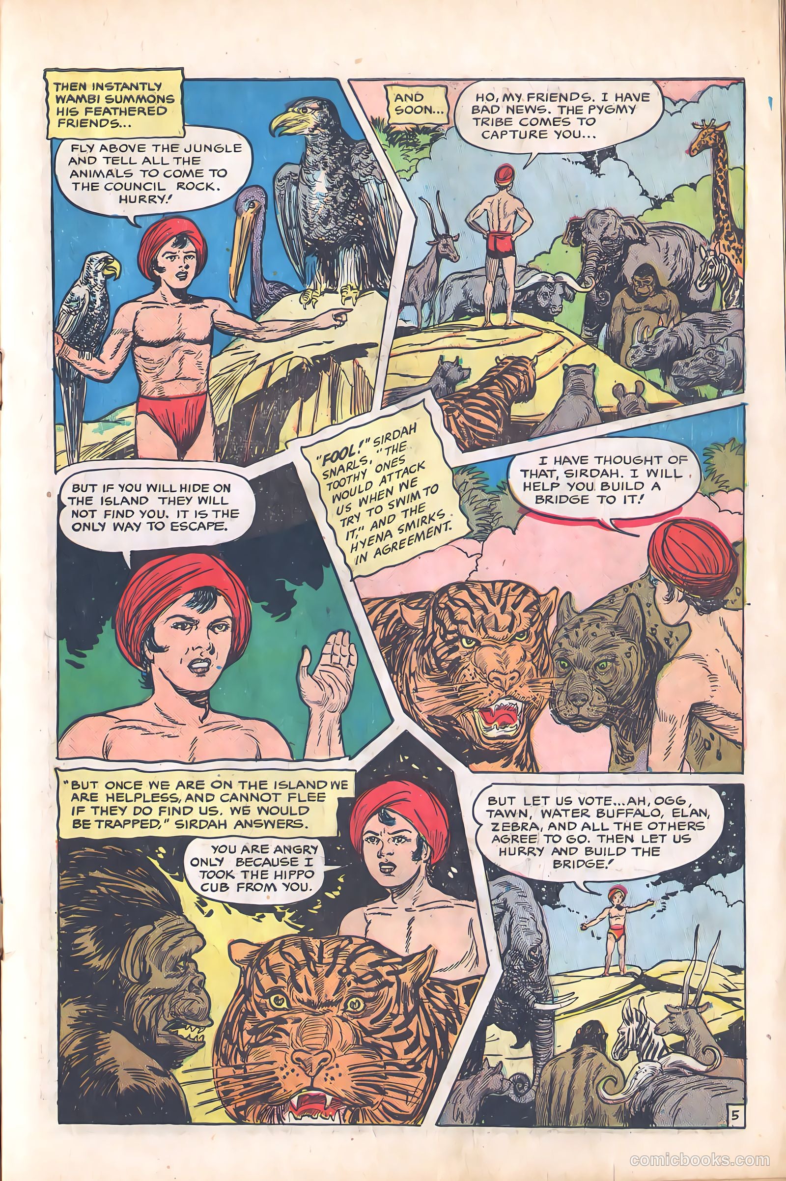 Wambi, Jungle Boy #9 (1950) — page 7 of 36