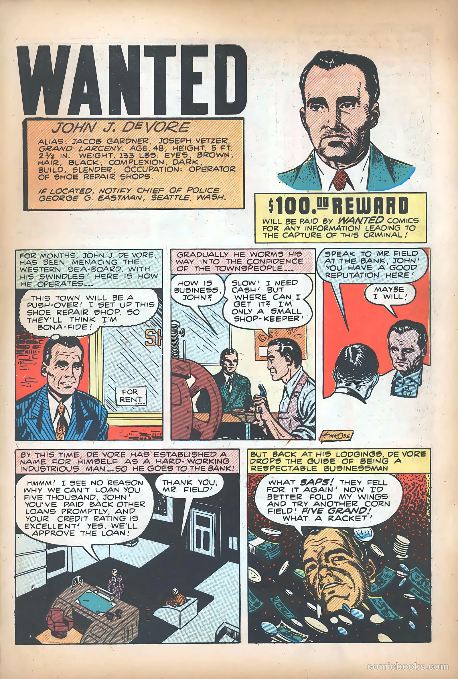 Wanted Comics #27 (1950) — page 40 of 54