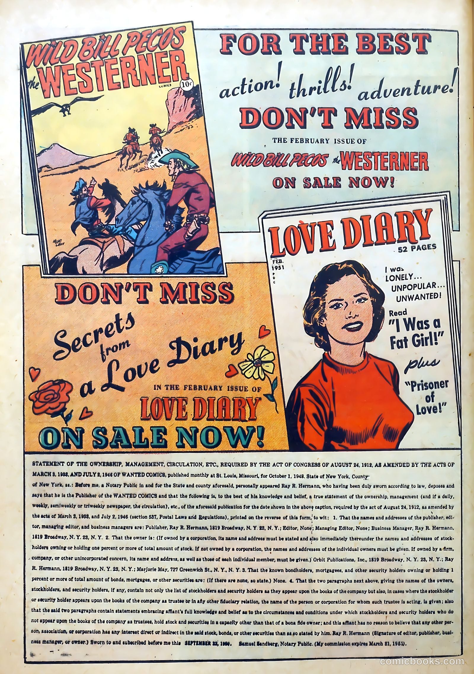 Wanted Comics #34 (1951) — page 40 of 53