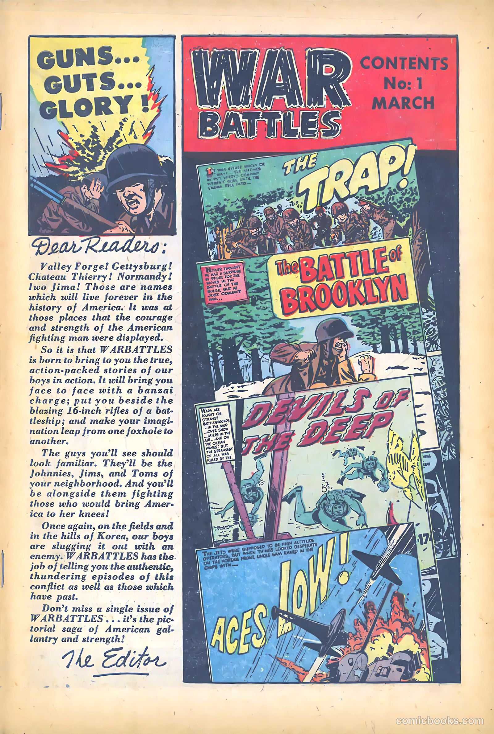 War Battles #1 (1952) — page 3 of 41