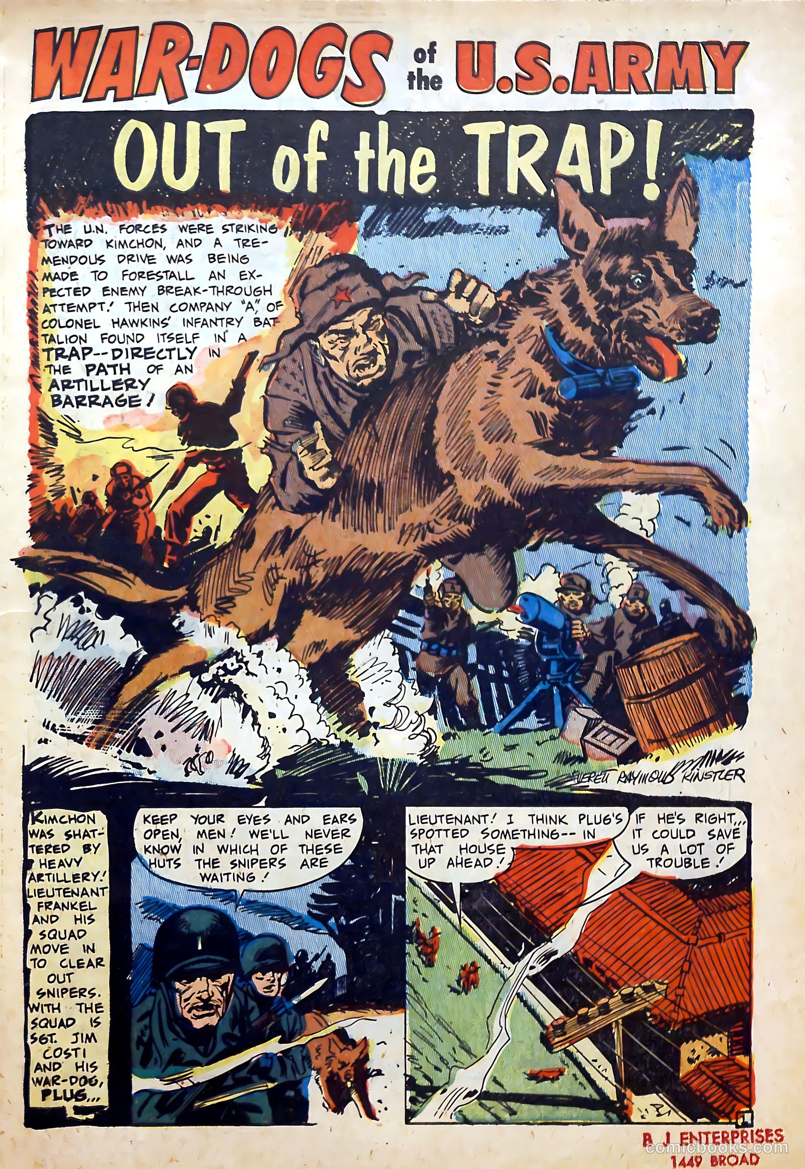 War Dogs of the U.S. Army #1 (1952) — page 3 of 36