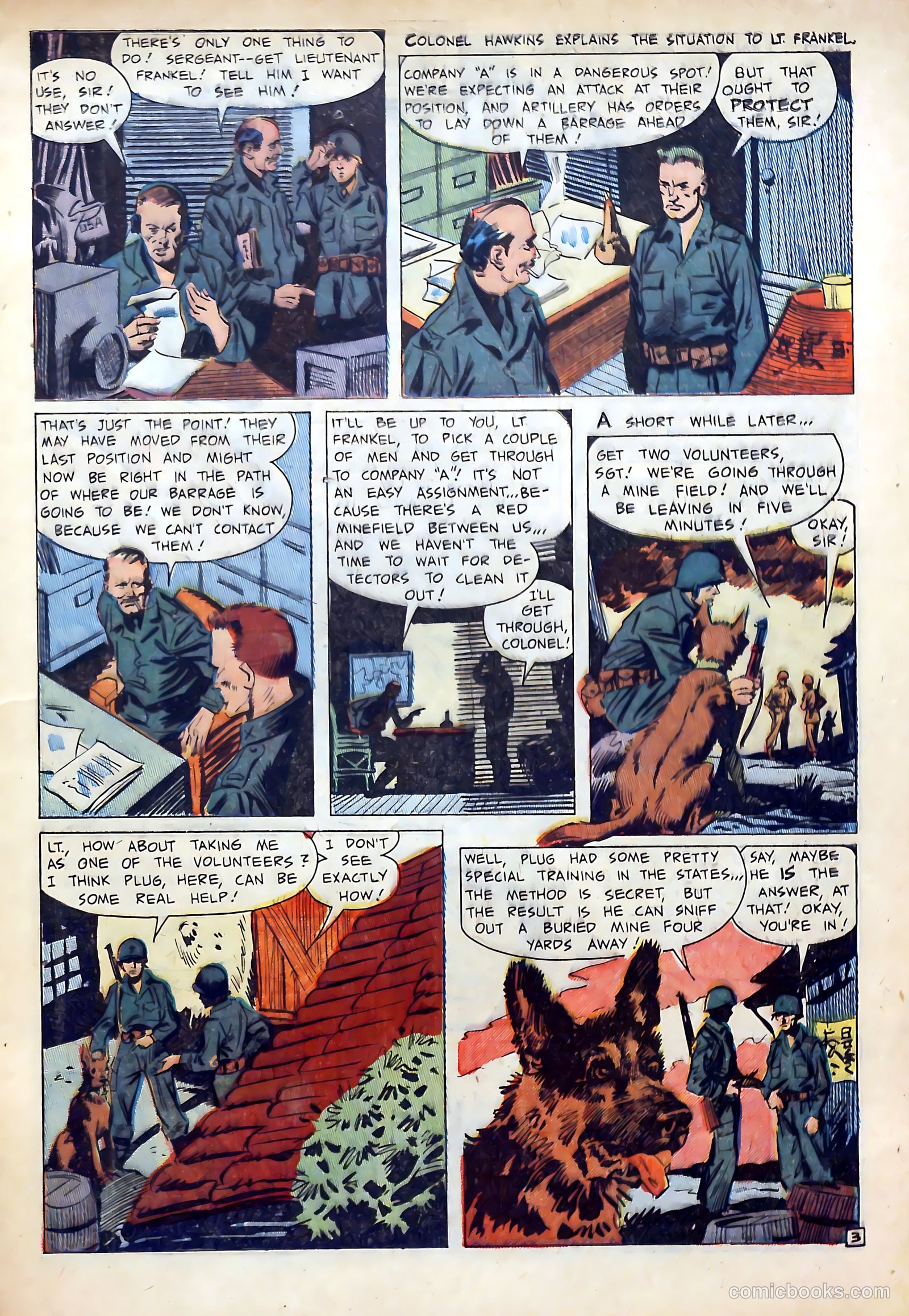 War Dogs of the U.S. Army #1 (1952) — page 5 of 36