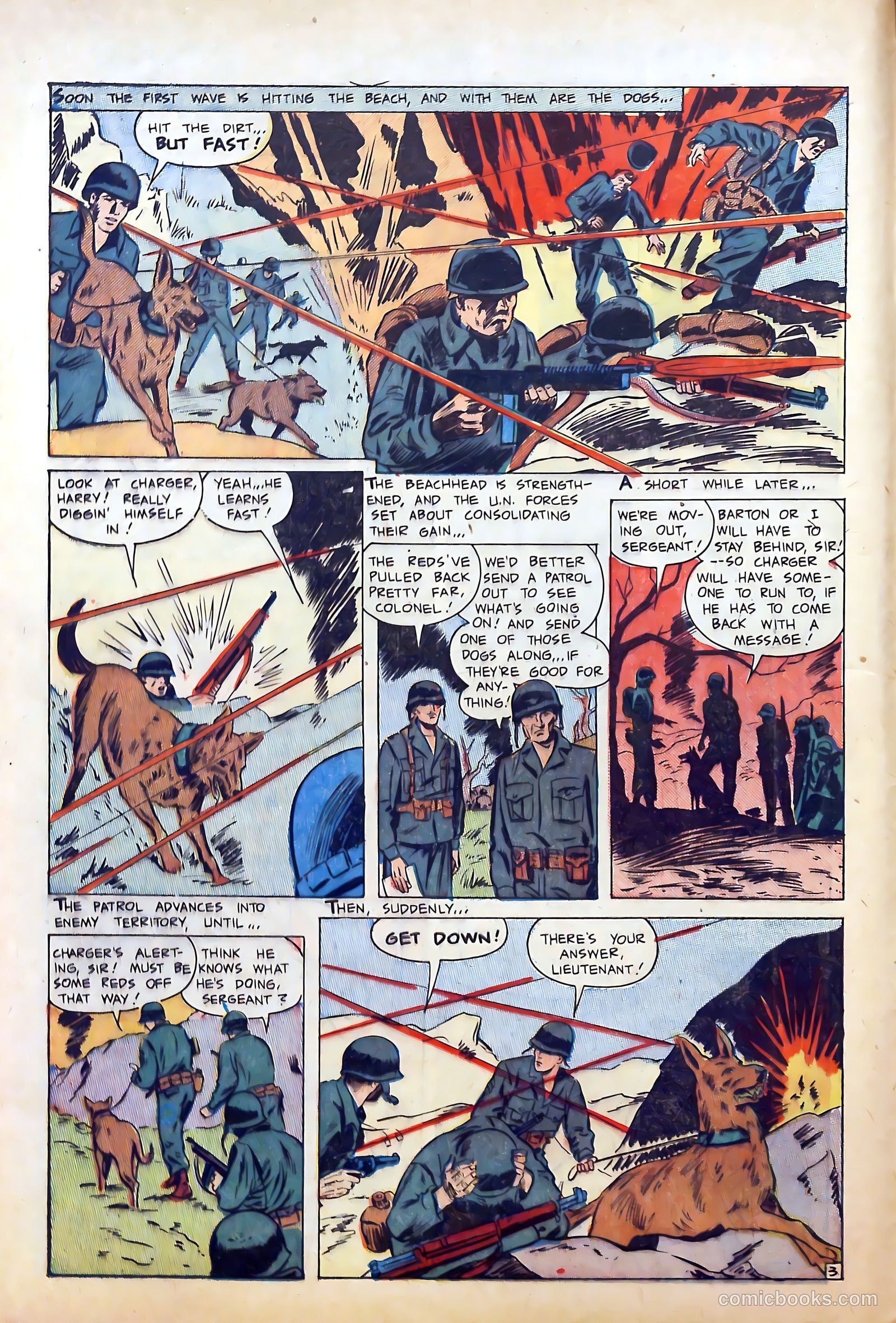 War Dogs of the U.S. Army #1 (1952) — page 12 of 36