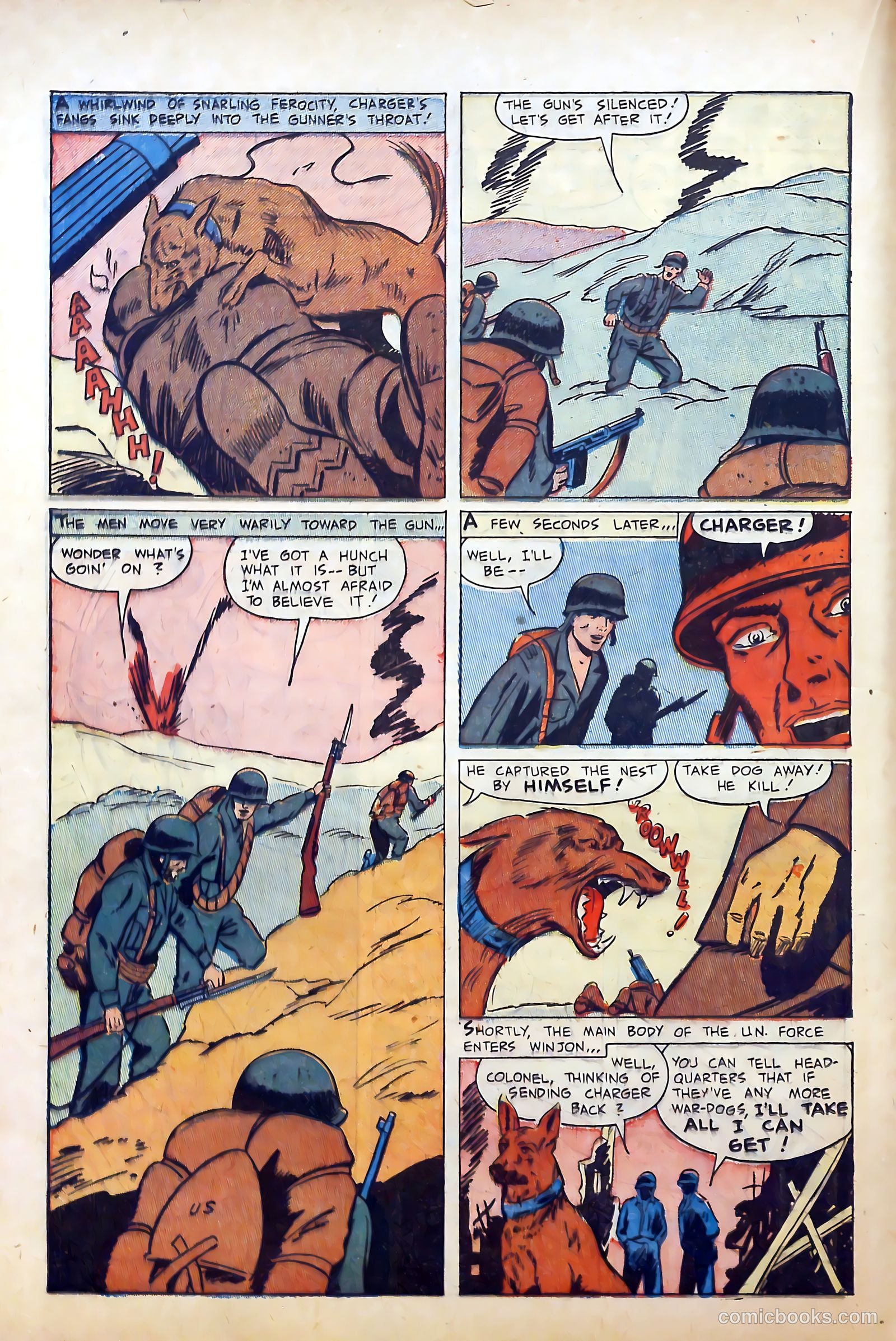 War Dogs of the U.S. Army #1 (1952) — page 16 of 36