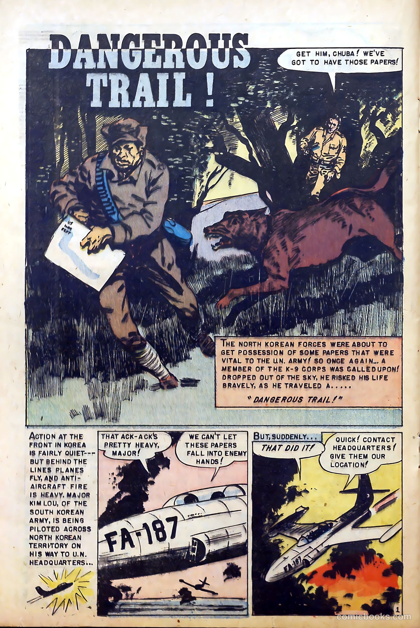 War Dogs of the U.S. Army #1 (1952) — page 20 of 36