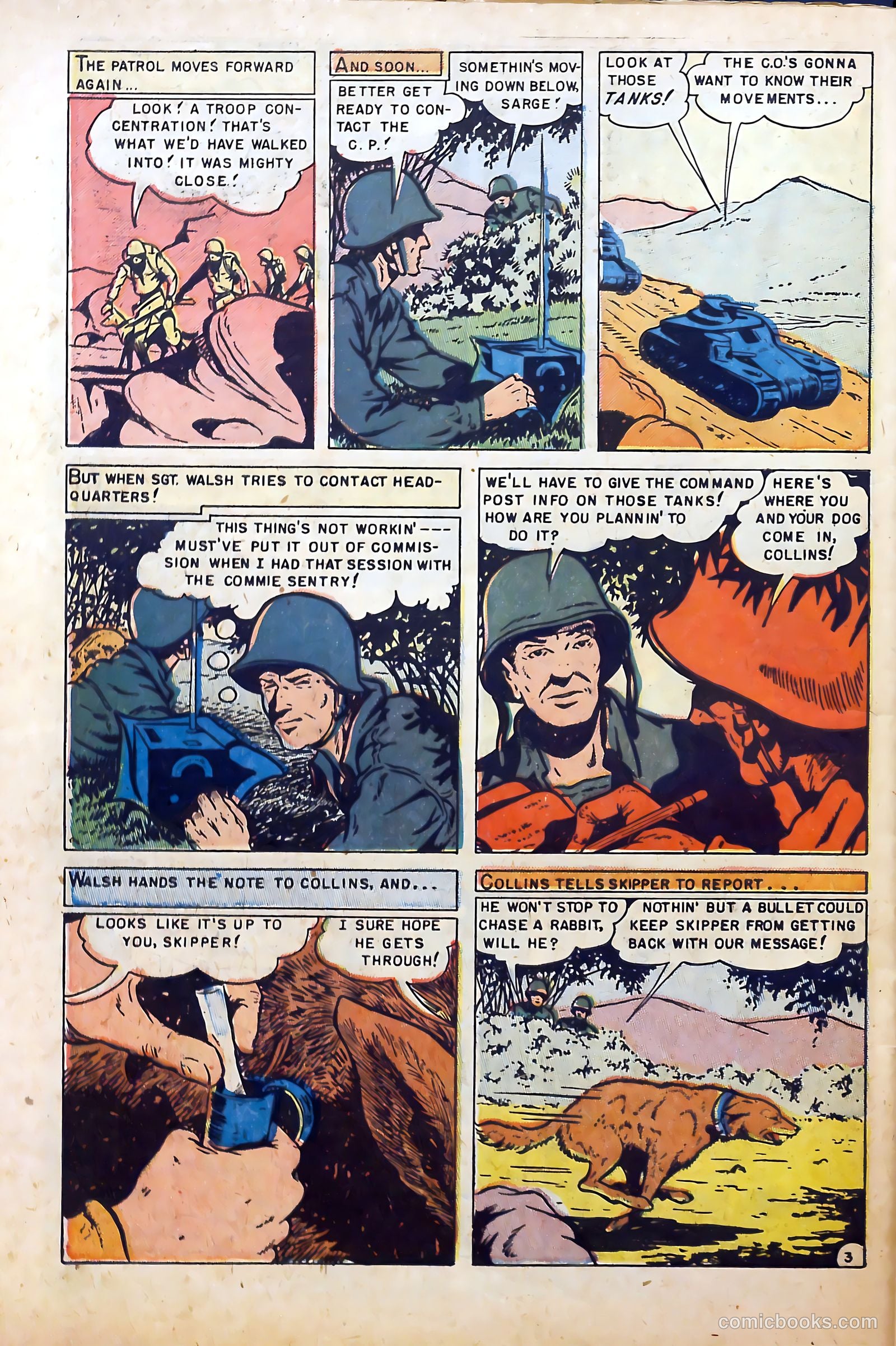War Dogs of the U.S. Army #1 (1952) — page 30 of 36
