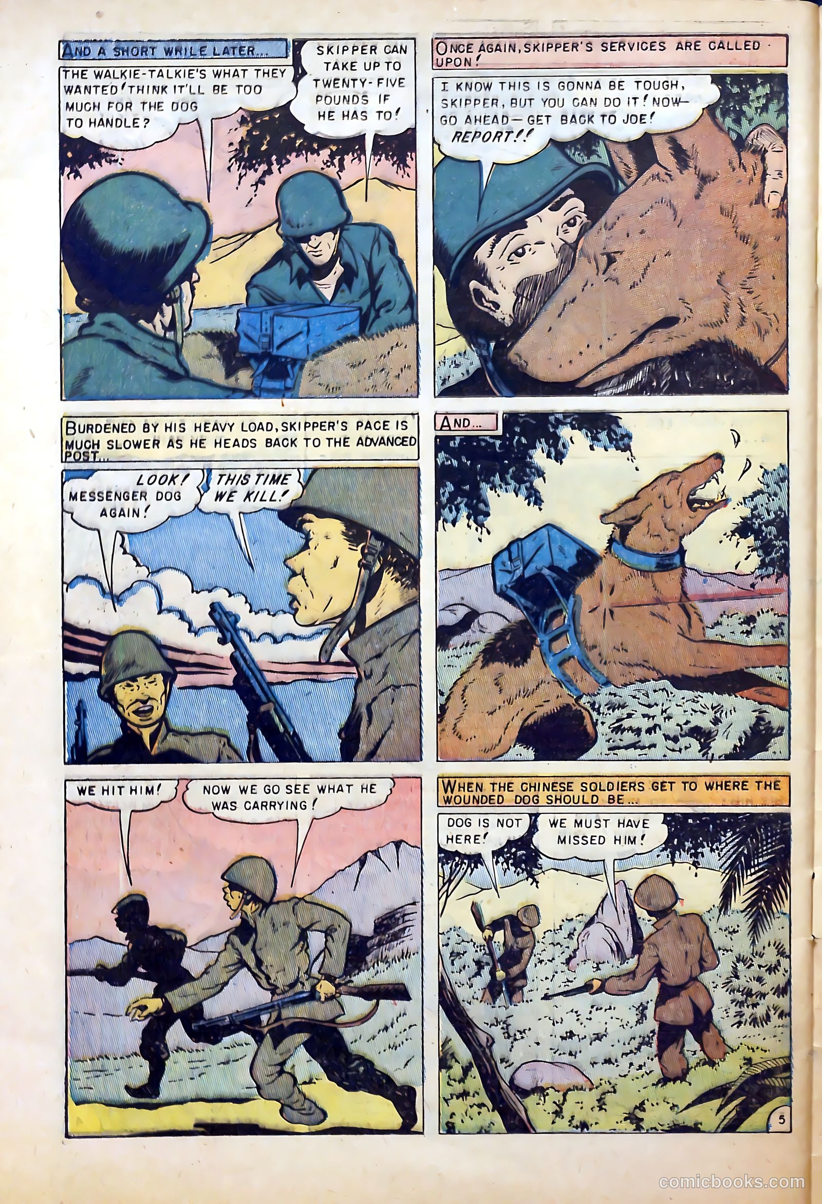 War Dogs of the U.S. Army #1 (1952) — page 32 of 36