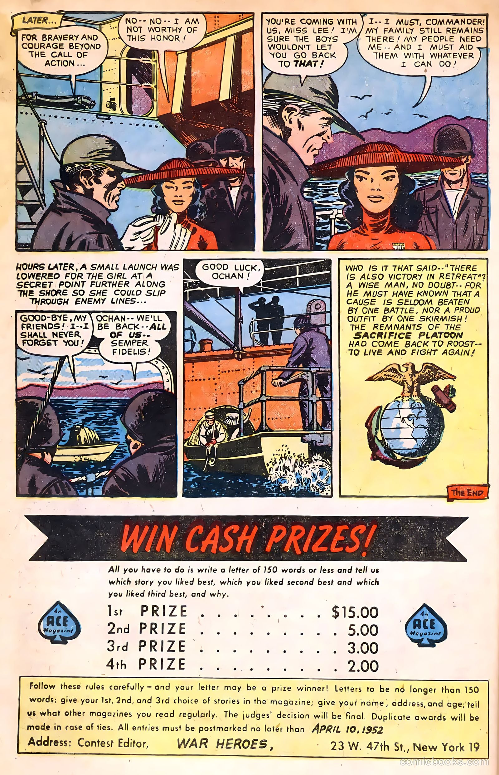 War Heroes #1 (1952) — page 34 of 36