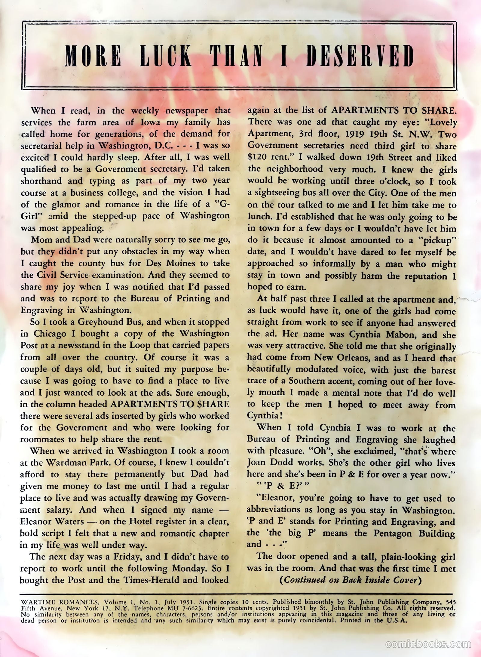 Wartime Romances #1 (1951) — page 3 of 37