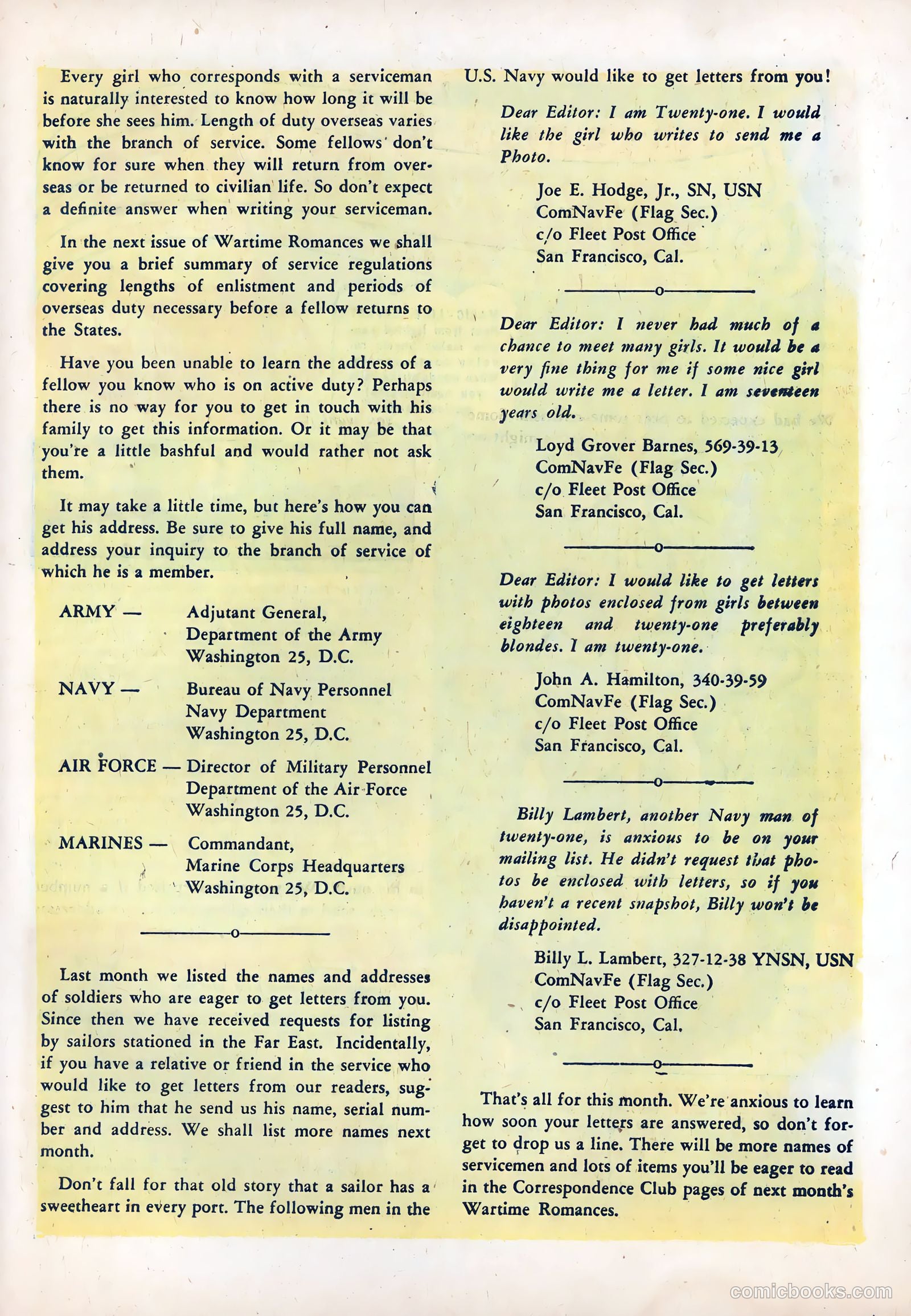 Wartime Romances #11 (1952) — page 27 of 36