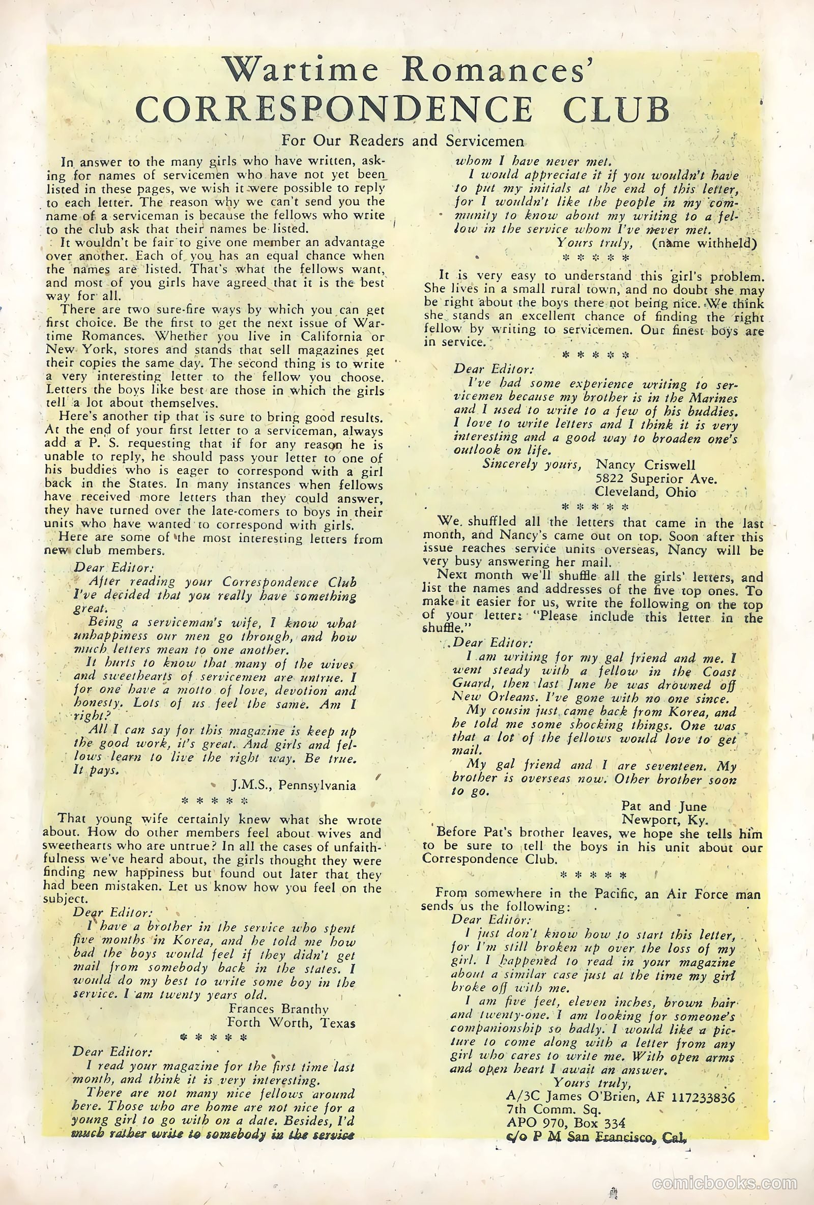 Wartime Romances #15 (1953) — page 27 of 36