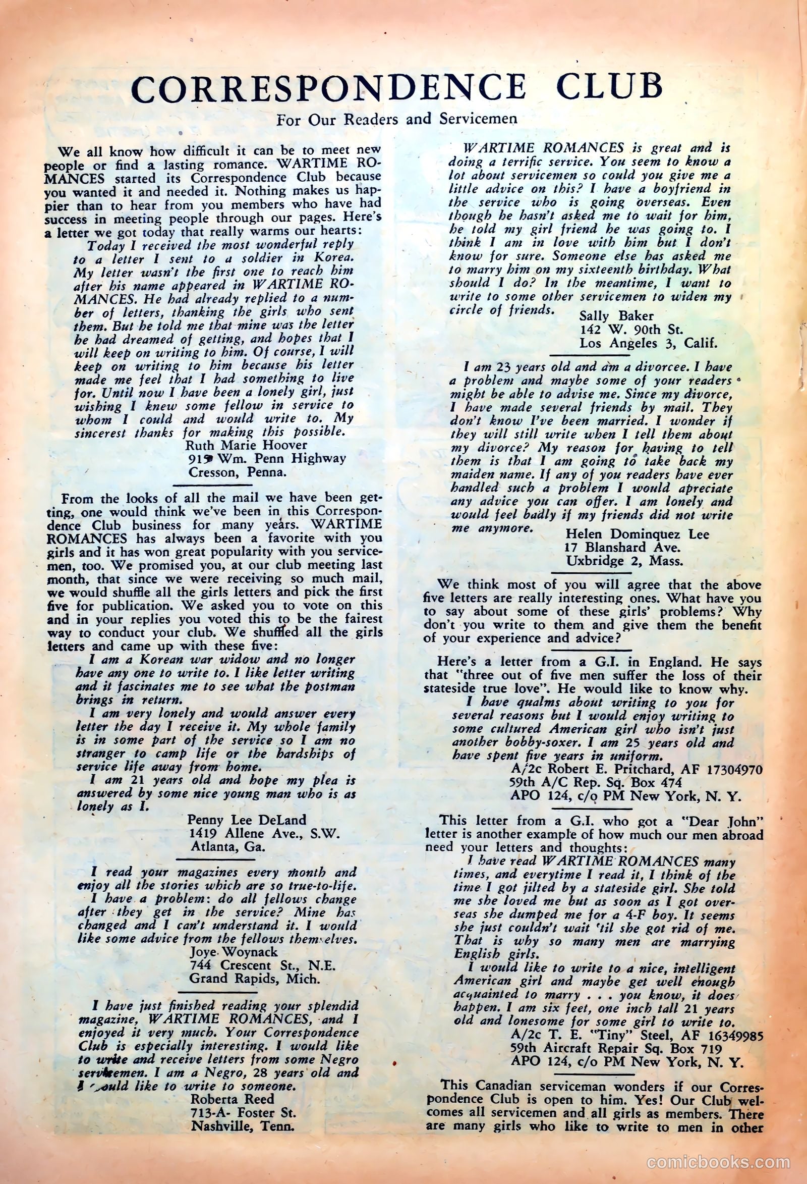 Wartime Romances #16 (1953) — page 20 of 36