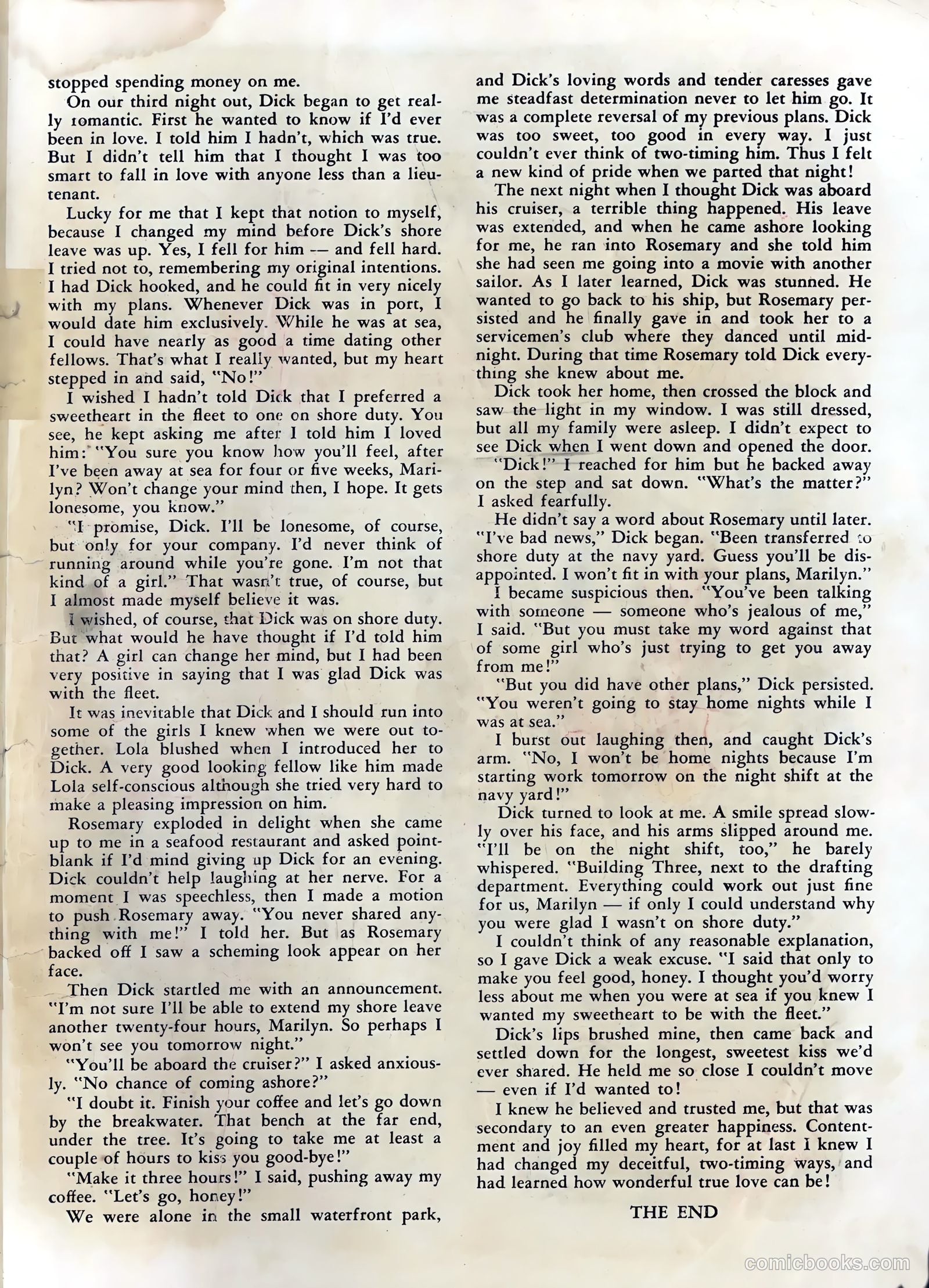 Wartime Romances #3 (1951) — page 35 of 36