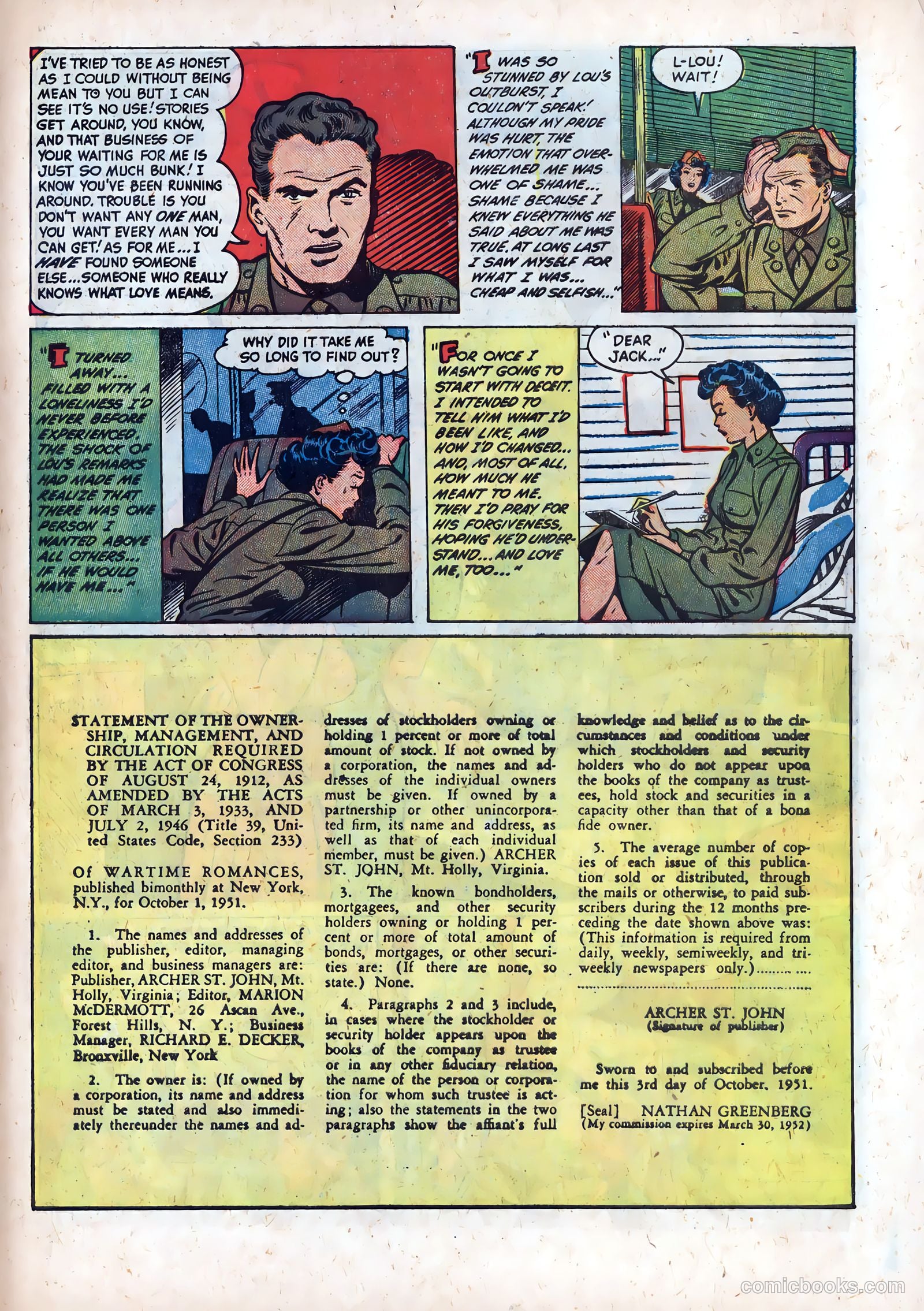 Wartime Romances #6 (1952) — page 27 of 36