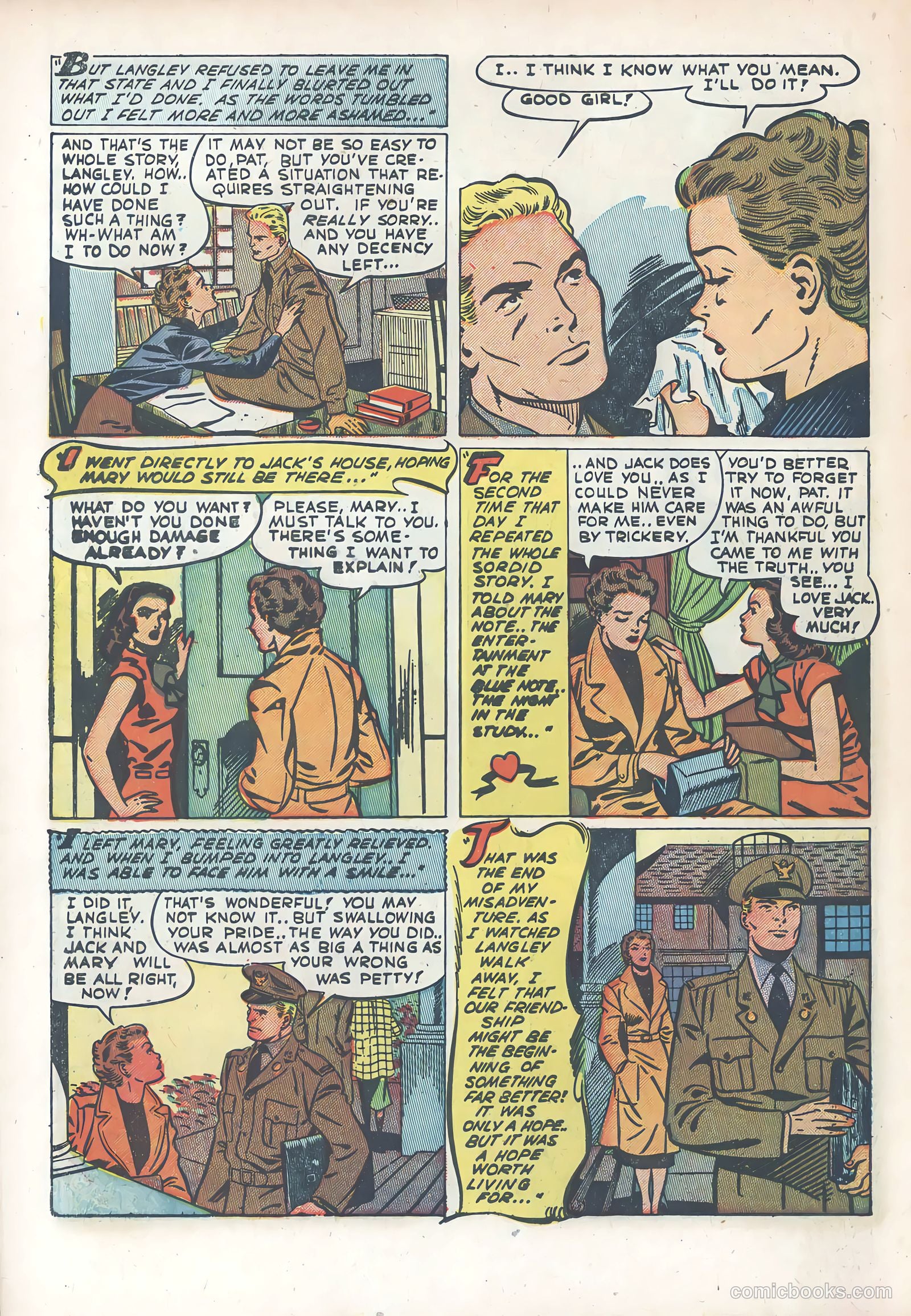 Wartime Romances #7 (1952) — page 34 of 36