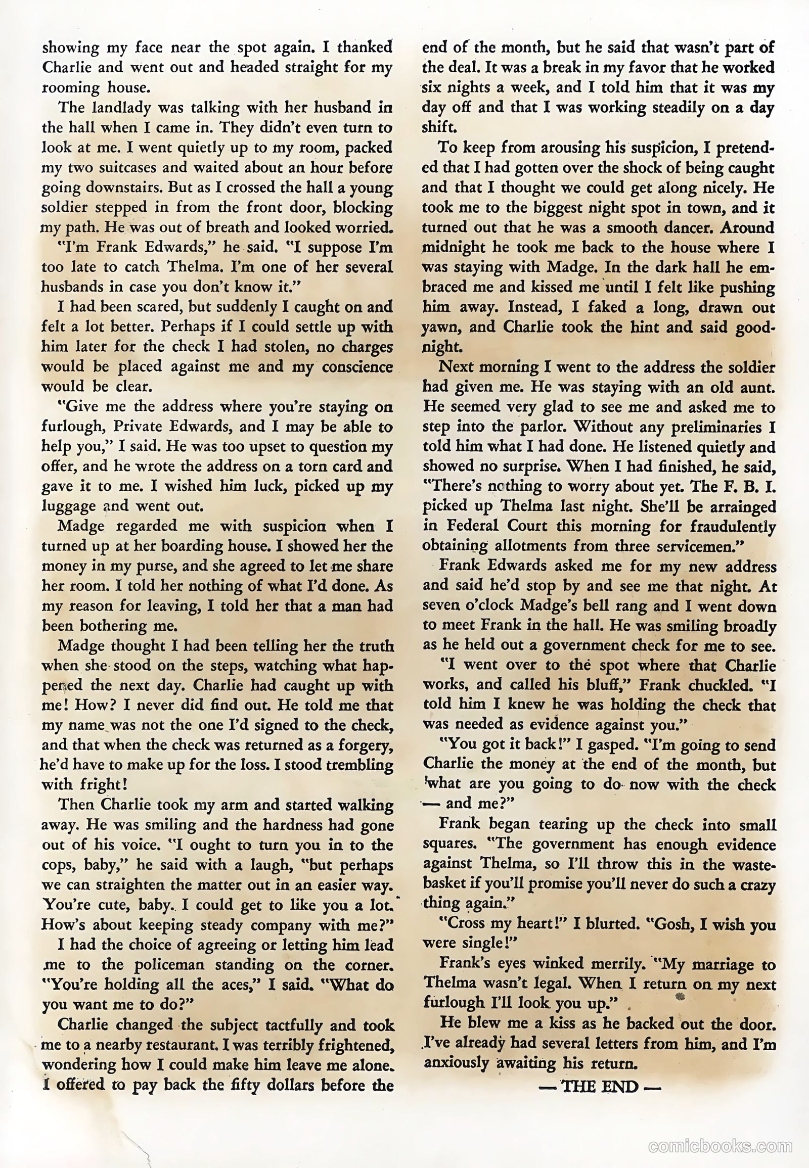 Wartime Romances #7 (1952) — page 35 of 36
