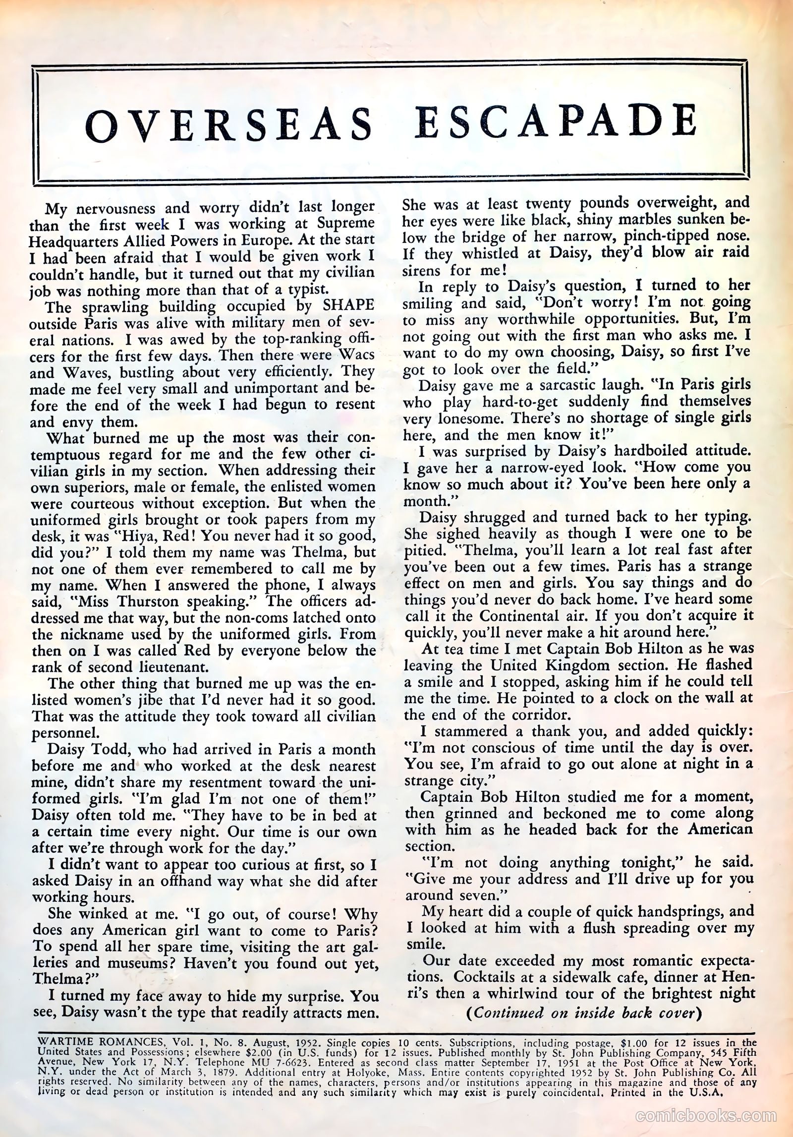 Wartime Romances #8 (1952) — page 2 of 36