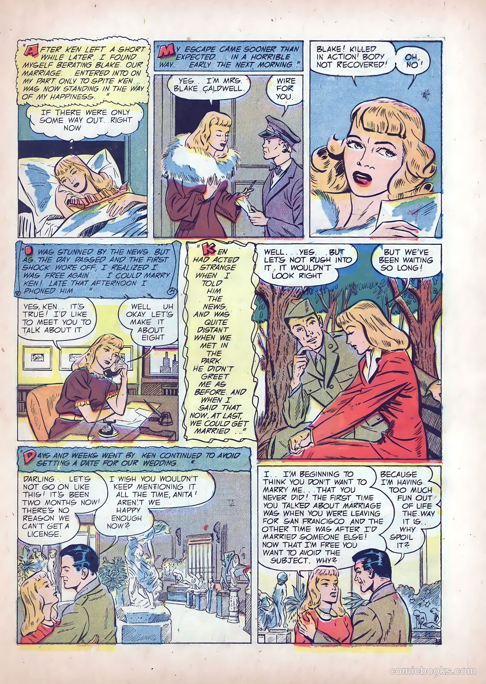 Wartime Romances #9 (1952) — page 15 of 36