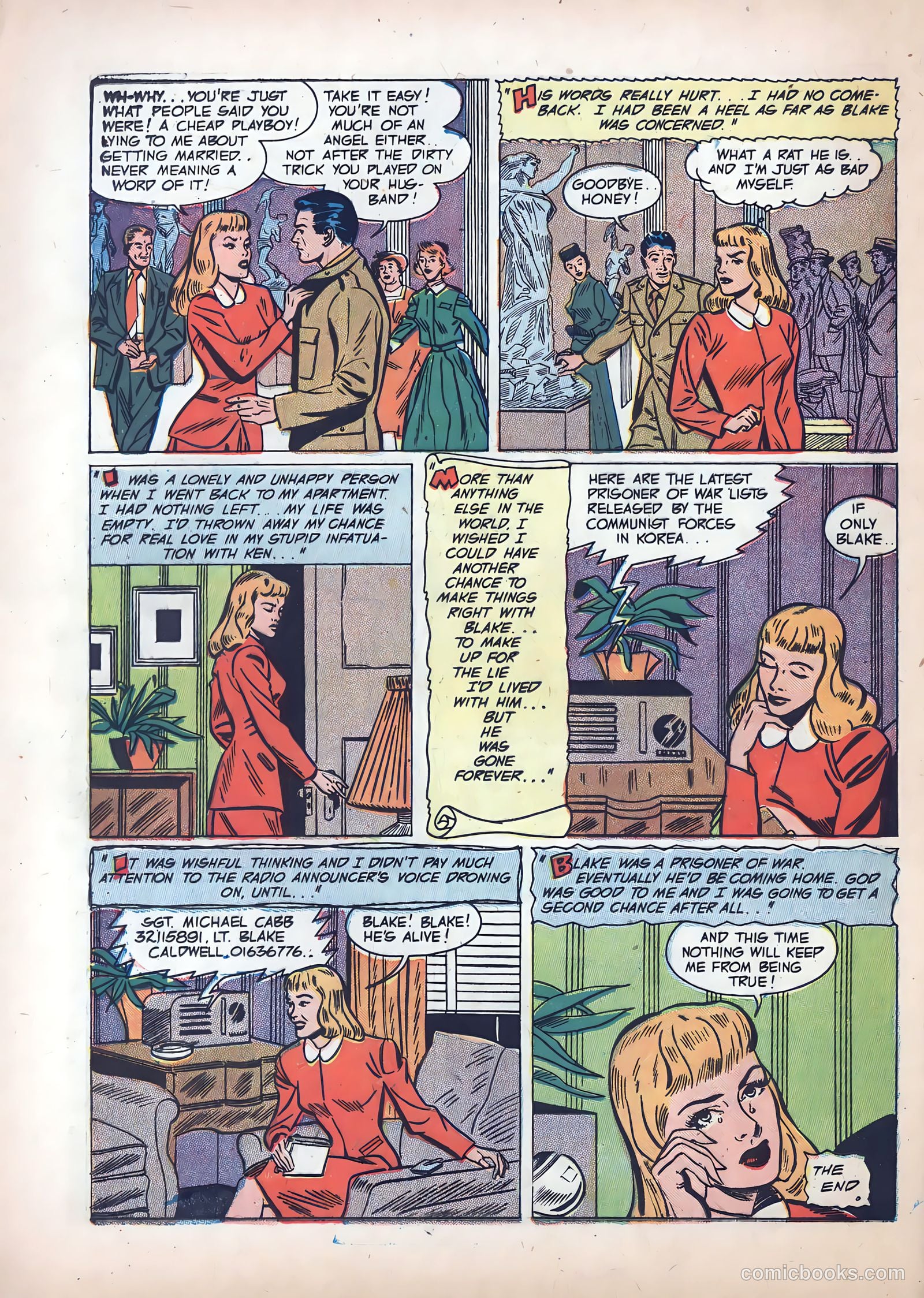 Wartime Romances #9 (1952) — page 16 of 36
