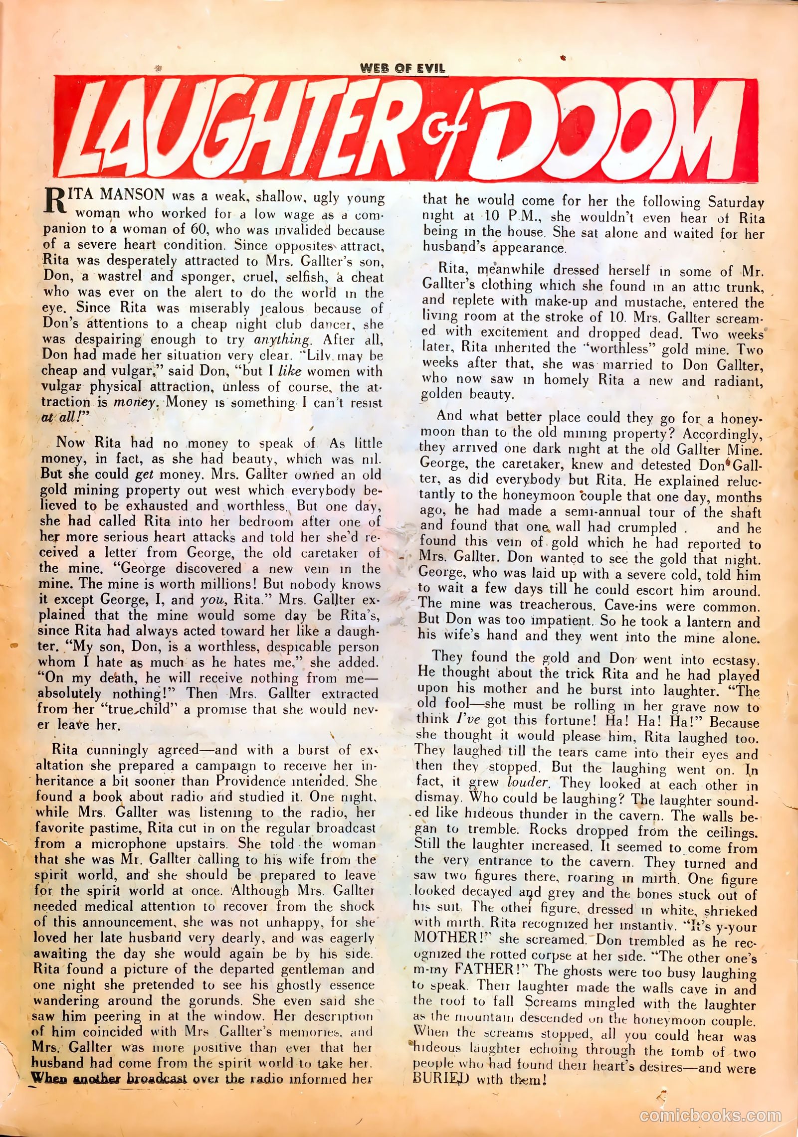 Web of Evil #1 (1952) — page 25 of 36