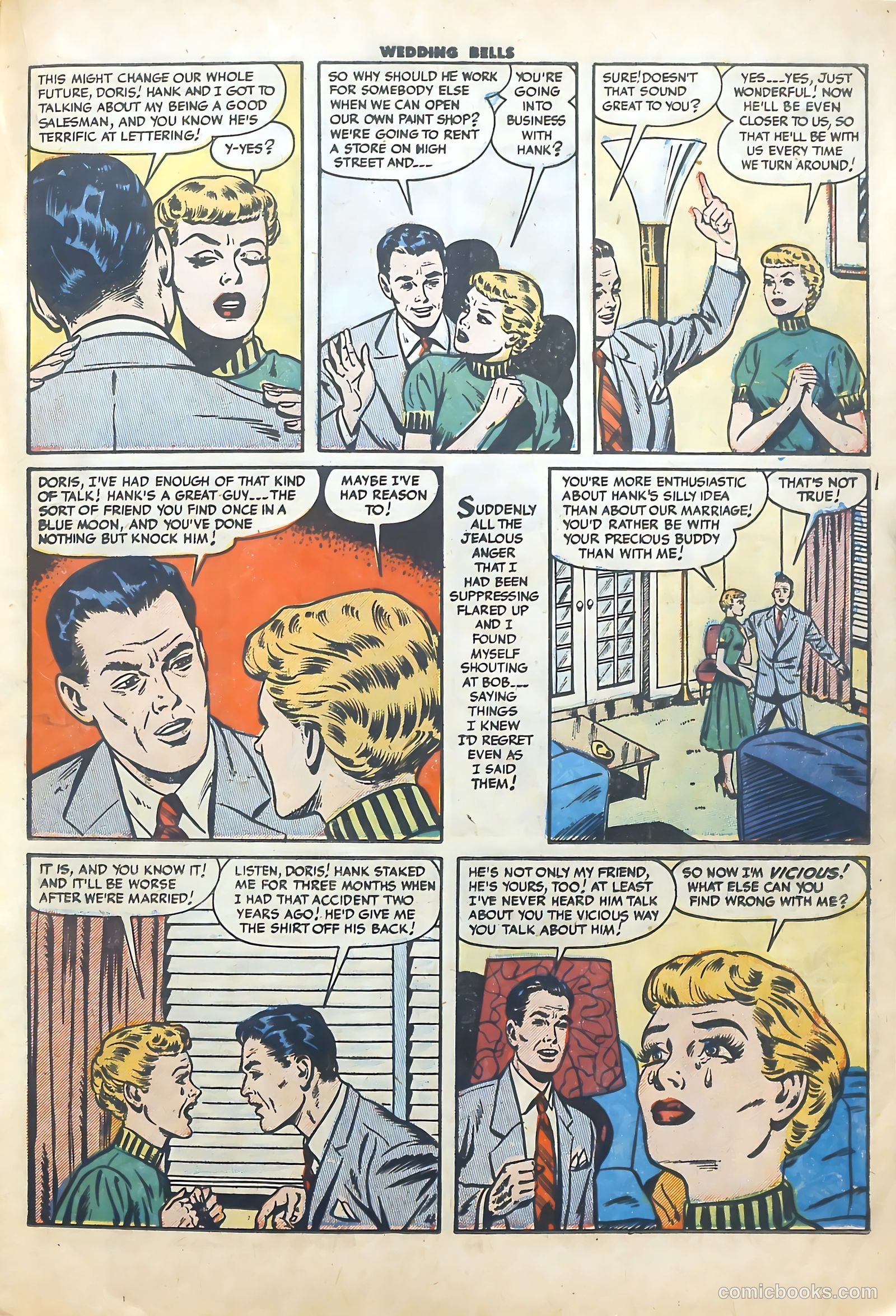 Wedding Bells #1 (1954) — page 15 of 36