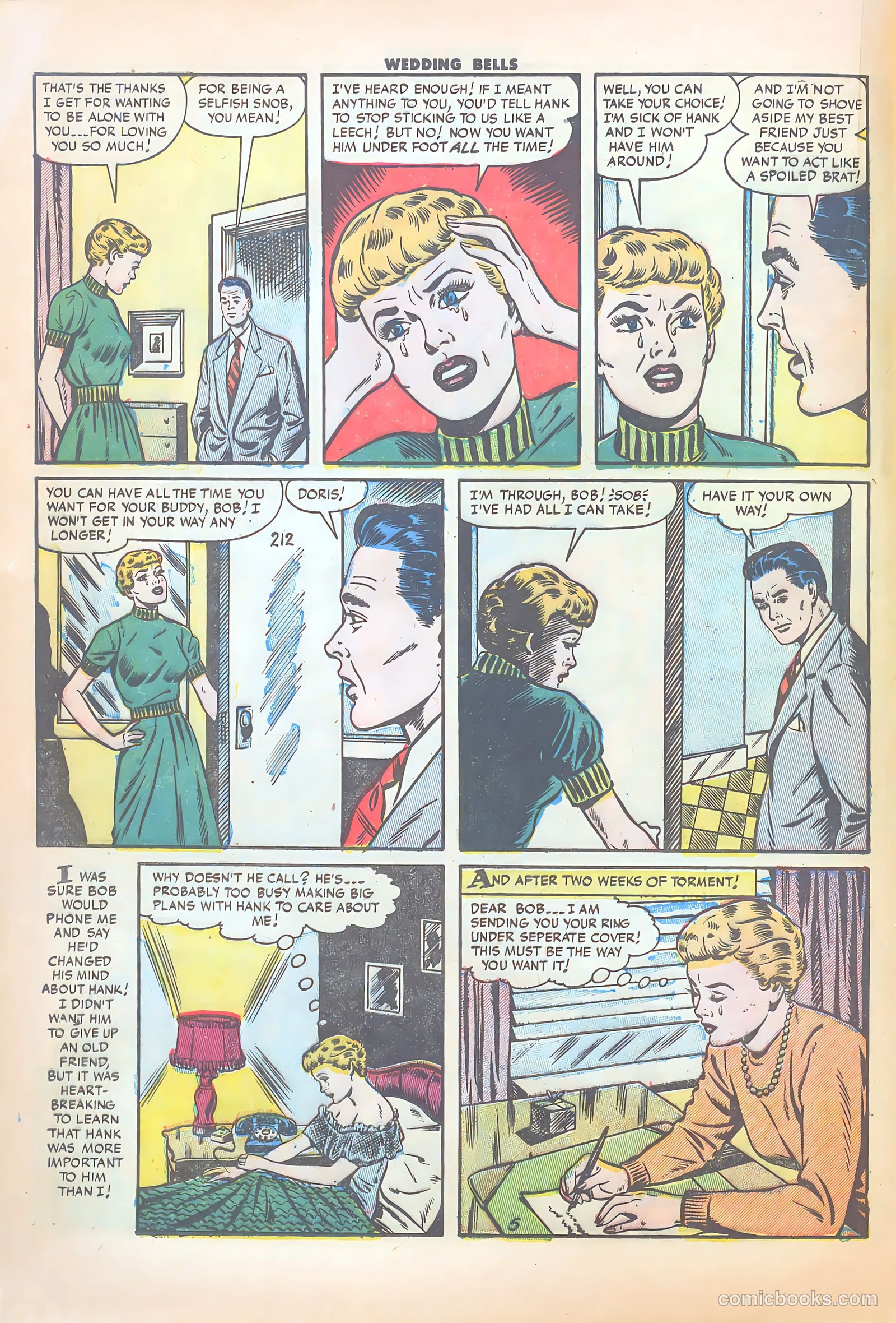 Wedding Bells #1 (1954) — page 16 of 36