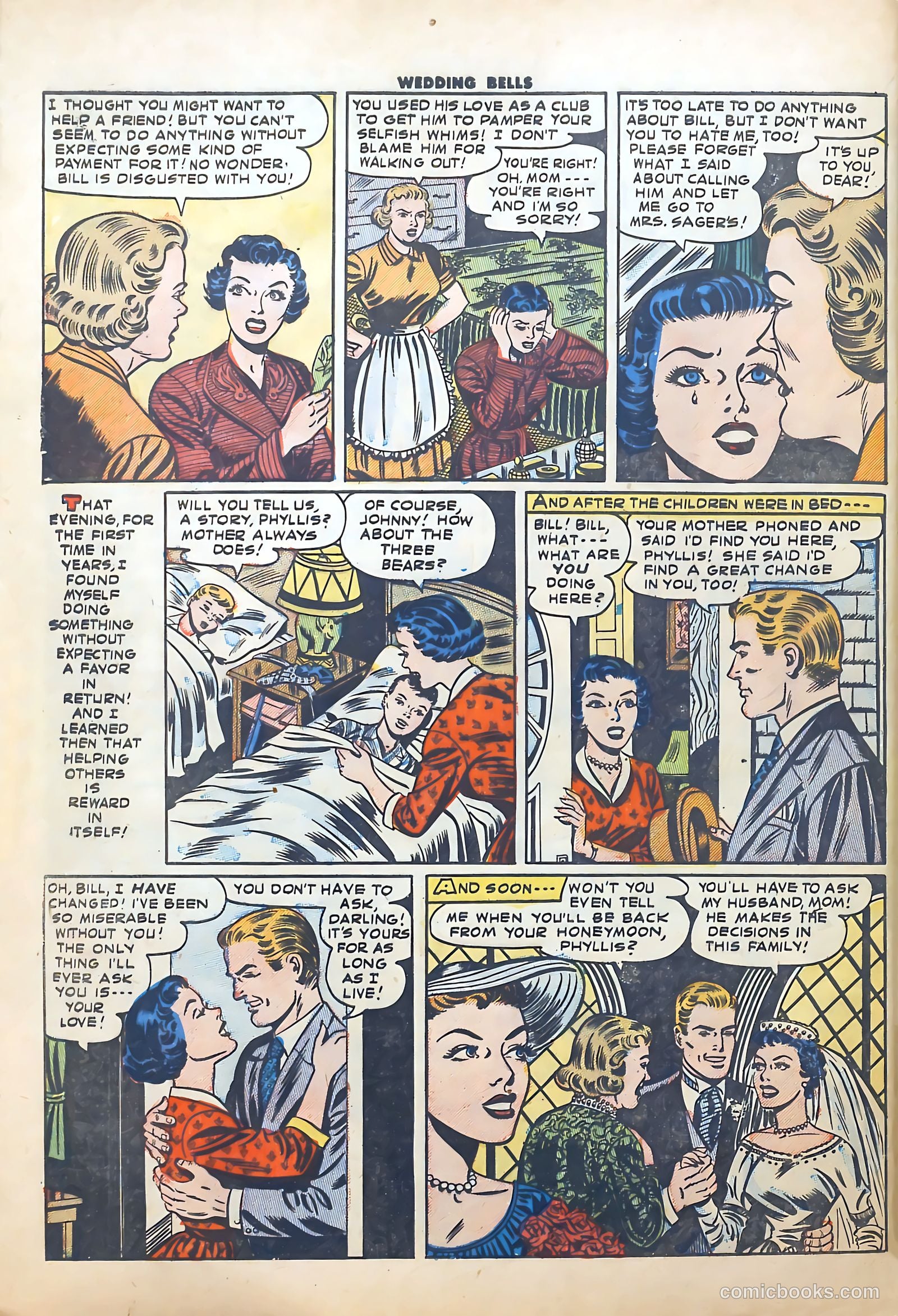 Wedding Bells #1 (1954) — page 32 of 36
