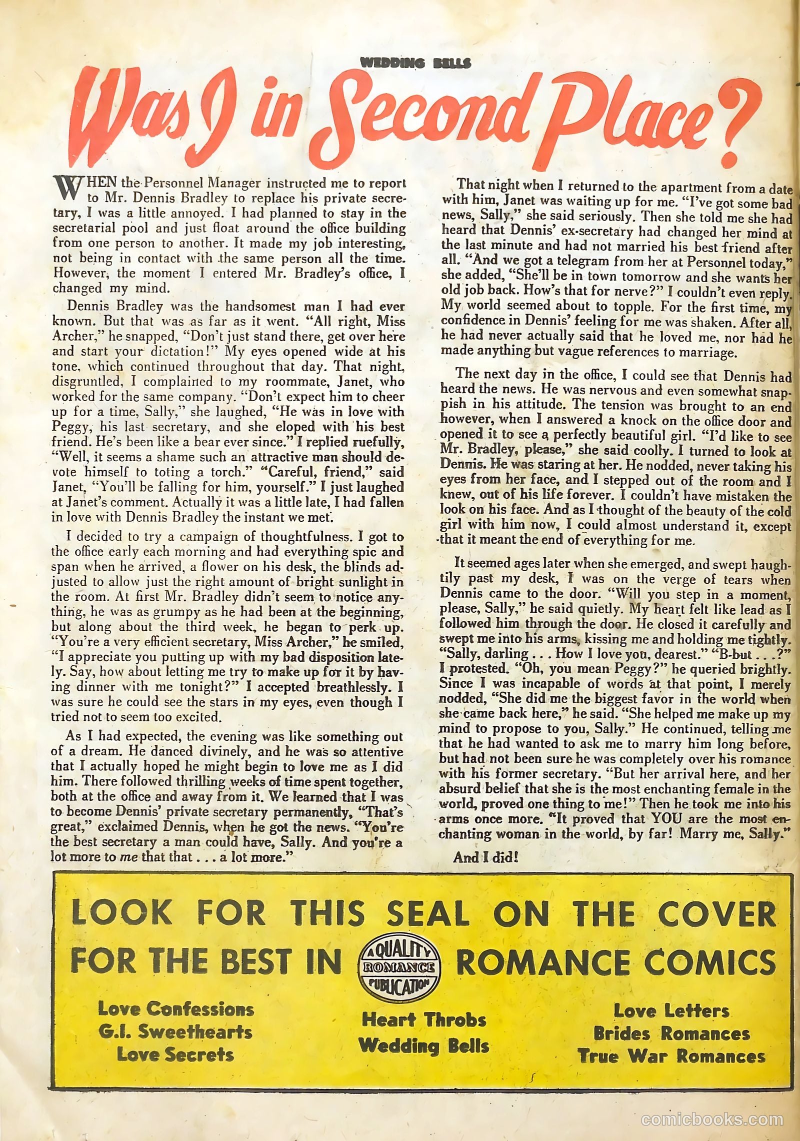Wedding Bells #10 (1955) — page 26 of 36