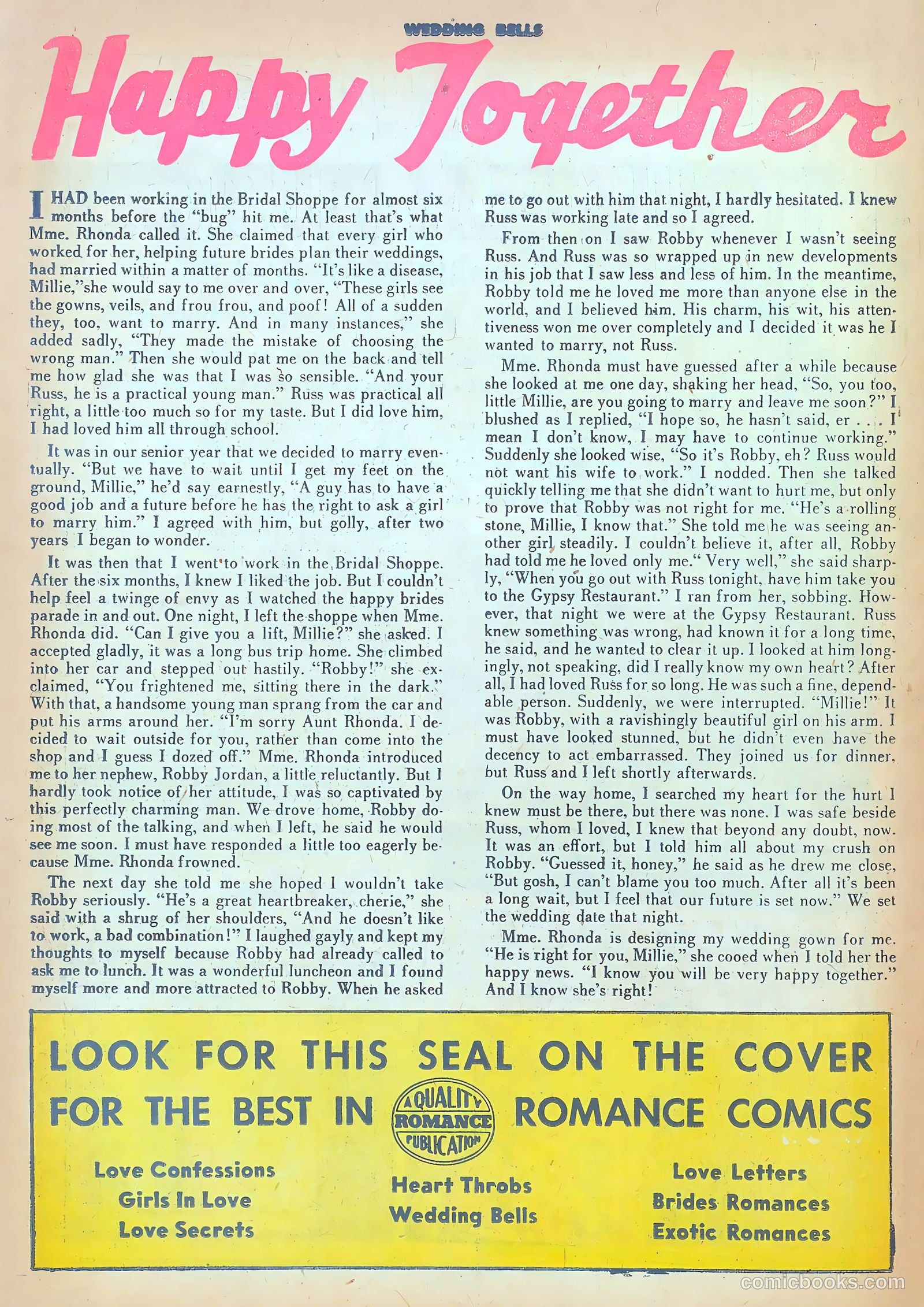 Wedding Bells #11 (1955) — page 26 of 36