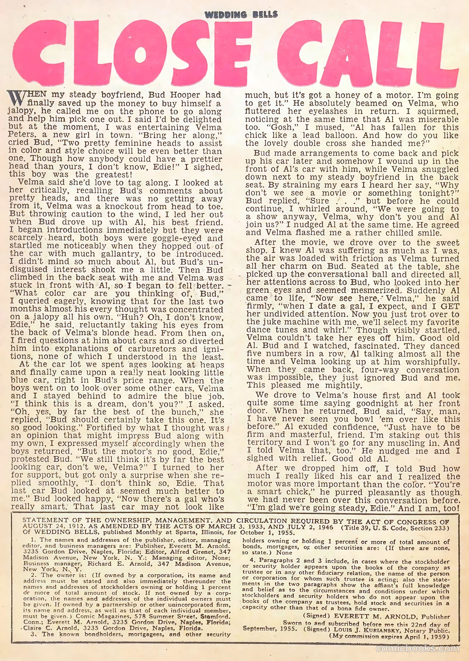 Wedding Bells #16 (1956) — page 26 of 36