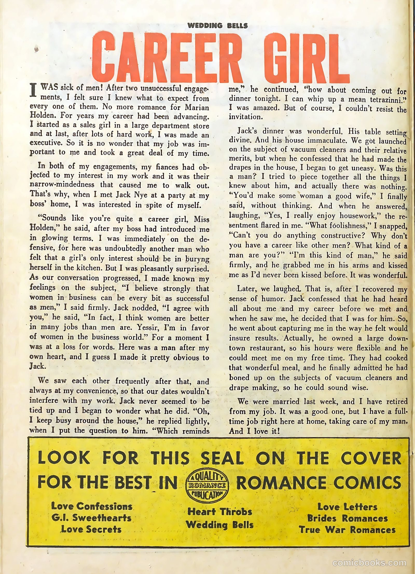 Wedding Bells #4 (1954) — page 26 of 36