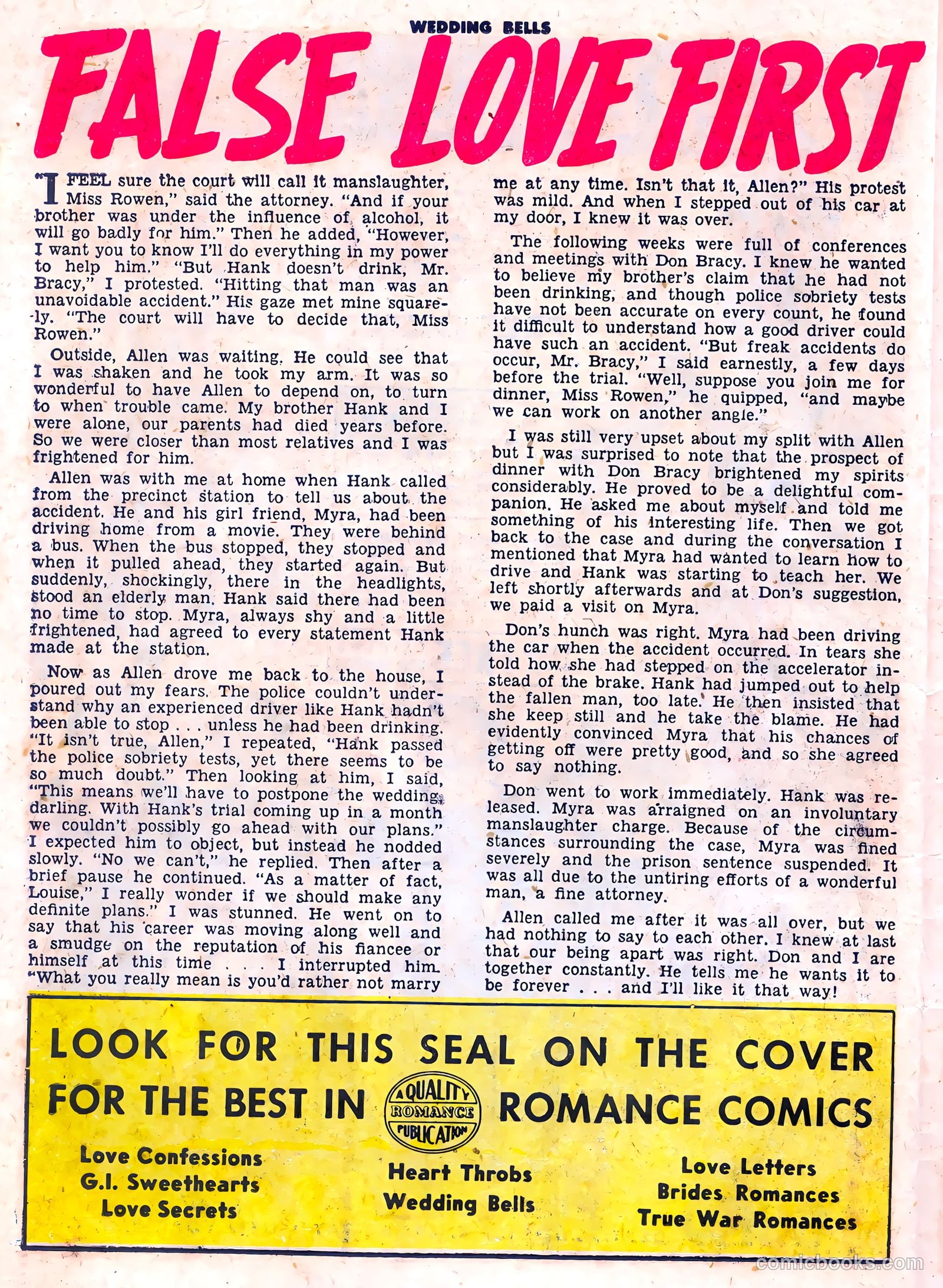 Wedding Bells #5 (1954) — page 26 of 36