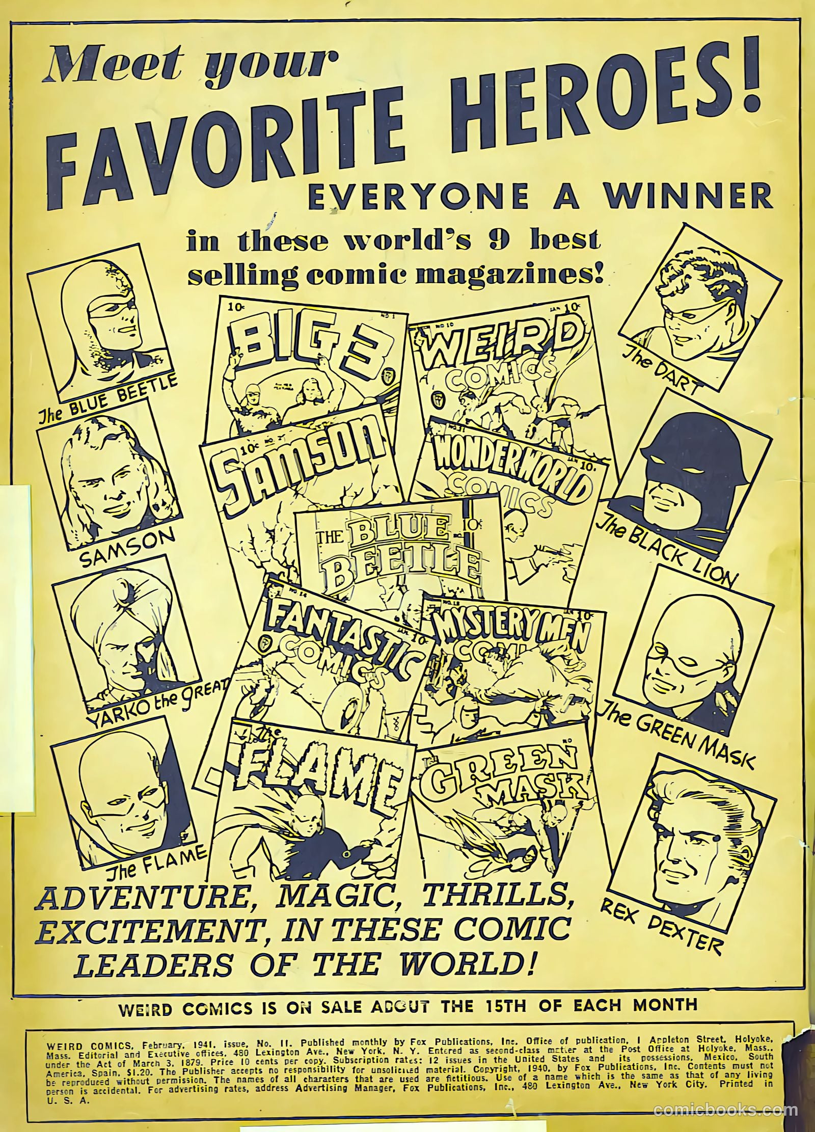 Weird Comics #11 (1941) — page 2 of 66