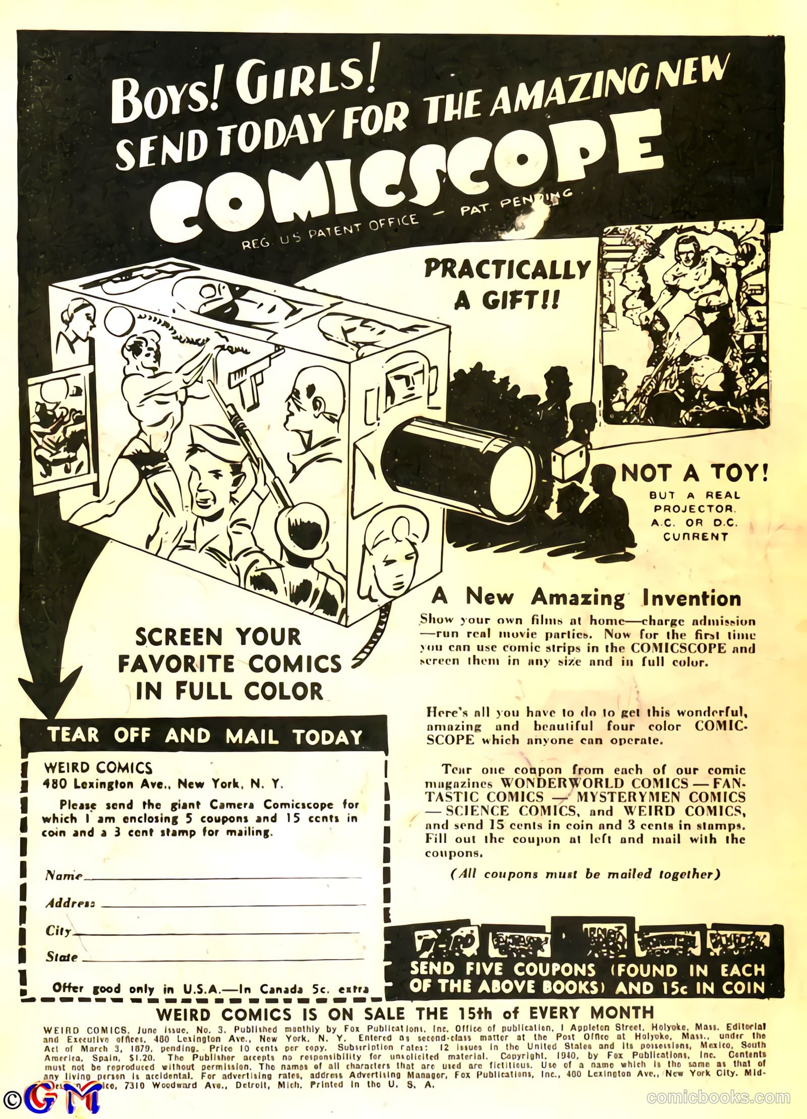 Weird Comics #3 (1940) — page 2 of 68