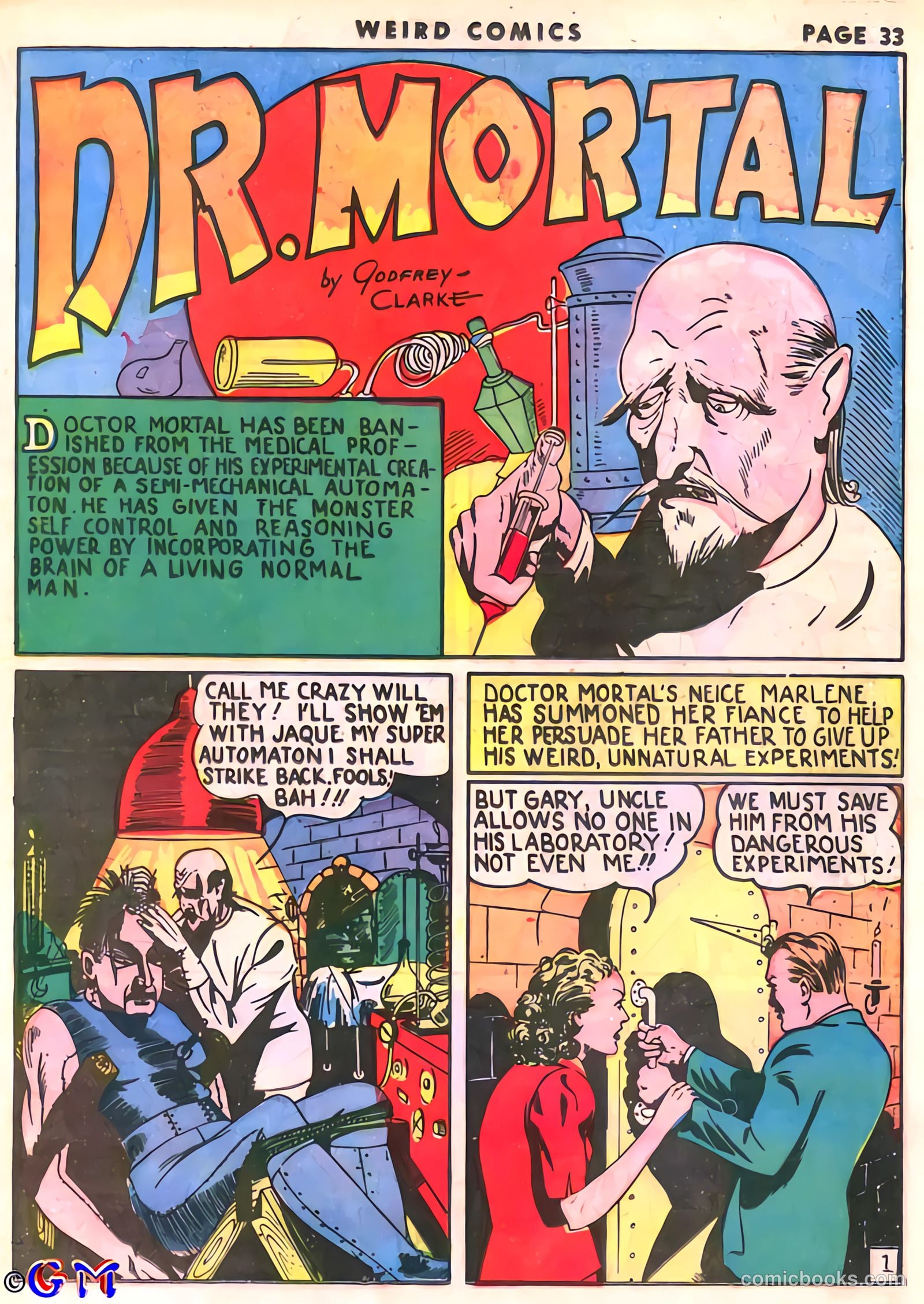 Weird Comics #3 (1940) — page 35 of 68
