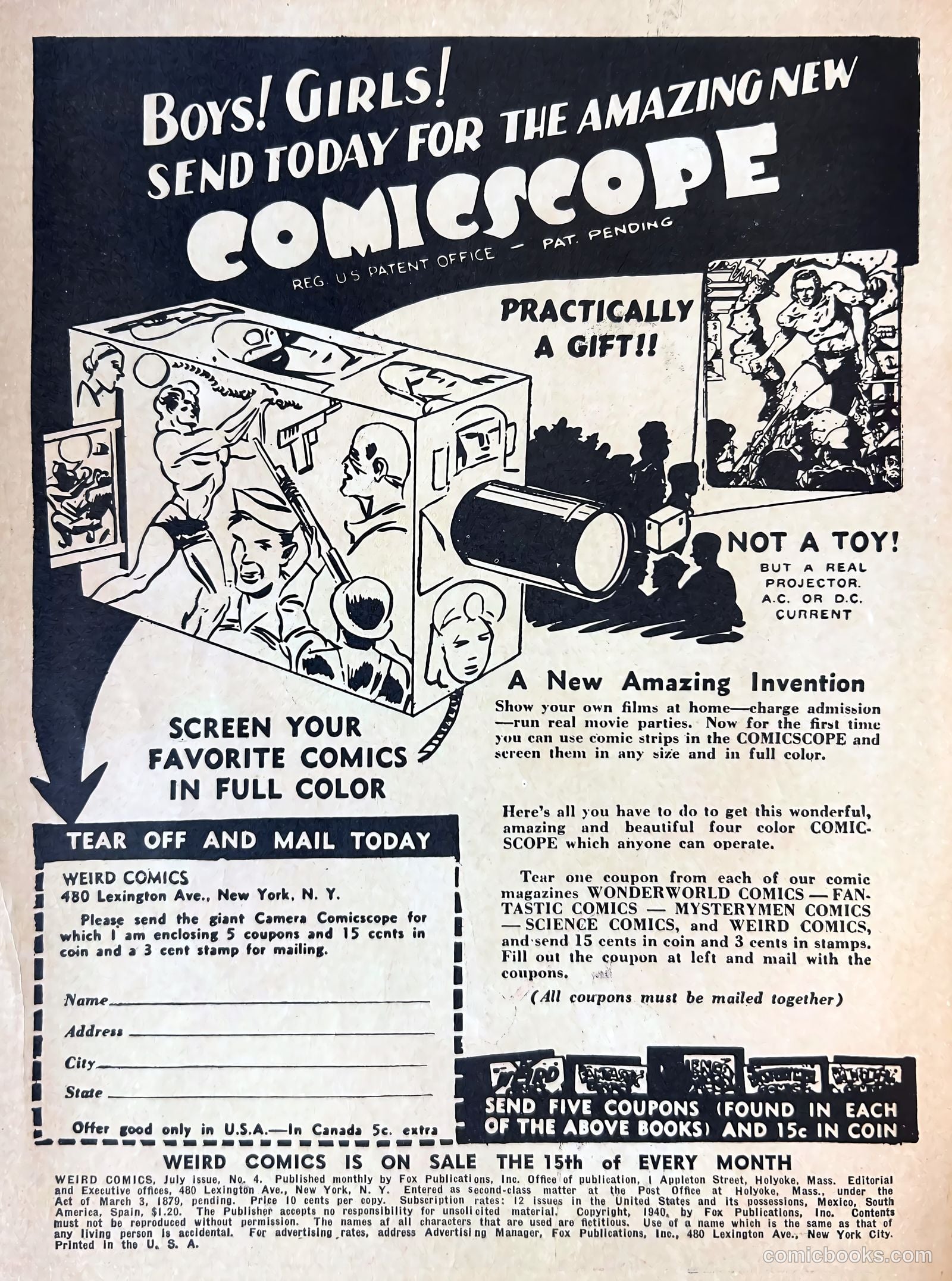 Weird Comics #4 (1940) — page 2 of 68