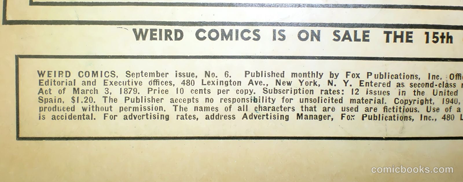 Weird Comics #6 (1940) — page 3 of 69
