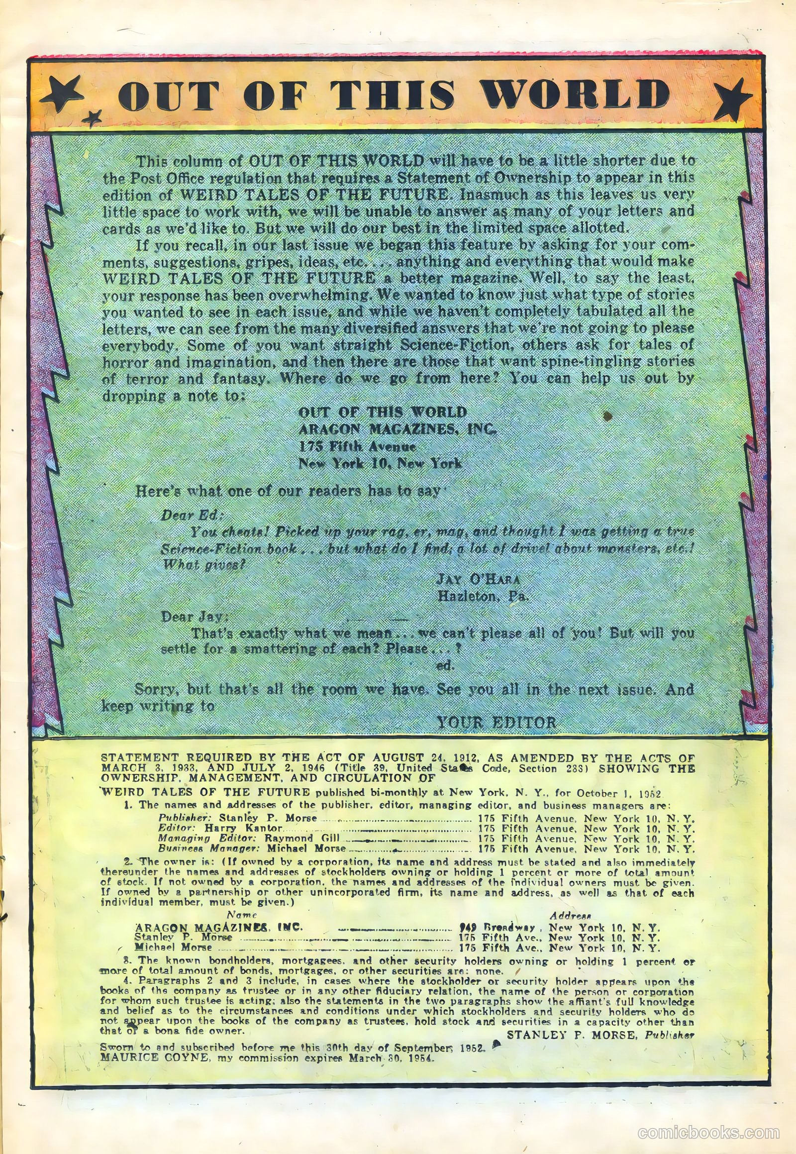 Weird Tales of the Future #6 (1953) — page 13 of 36