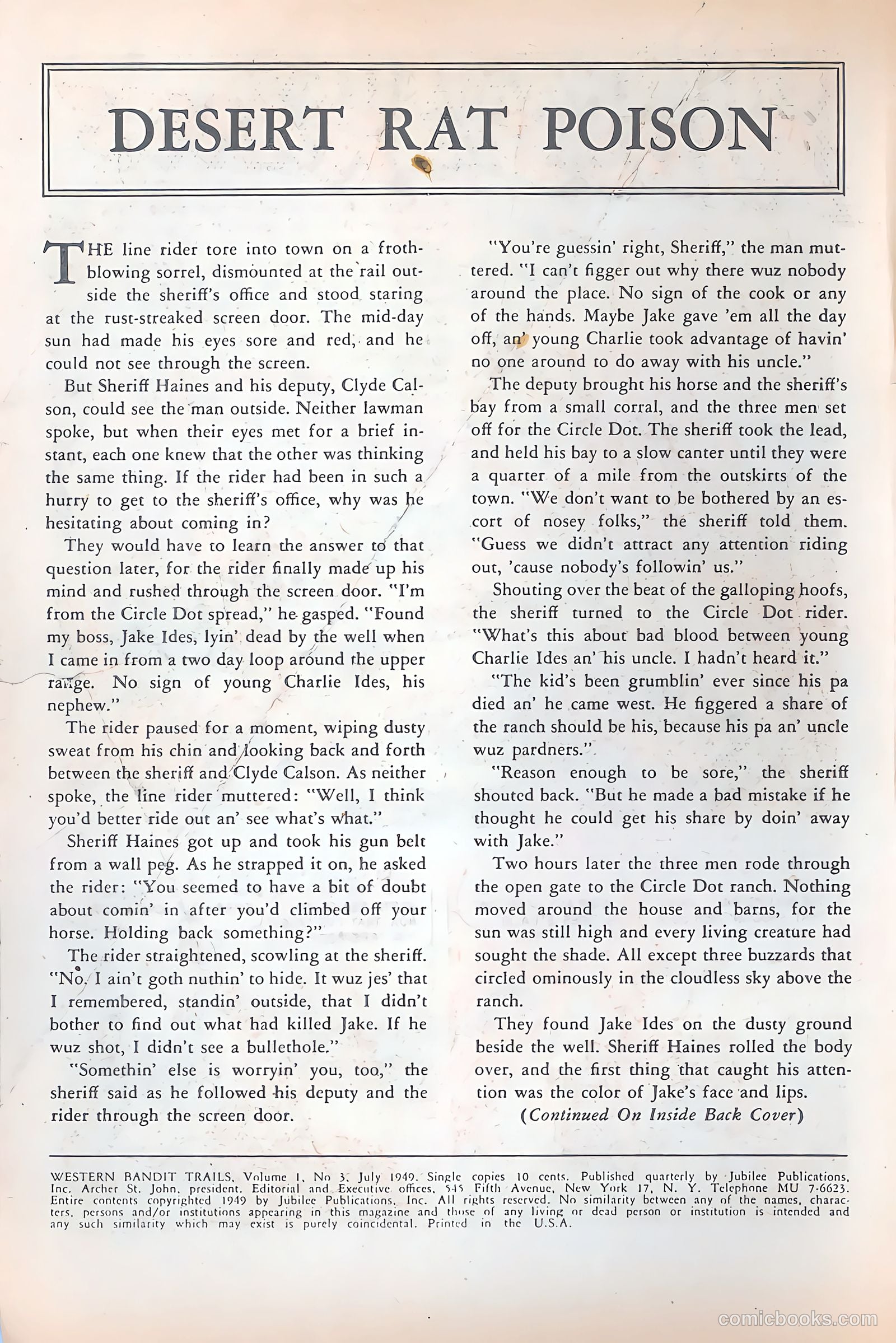 Western Bandit Trails #3 (1949) — page 2 of 36
