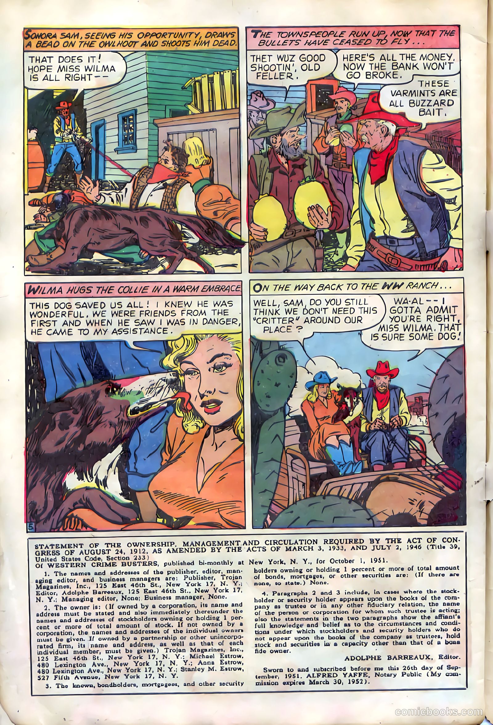 Western Crime Busters #10 (1952) — page 32 of 36