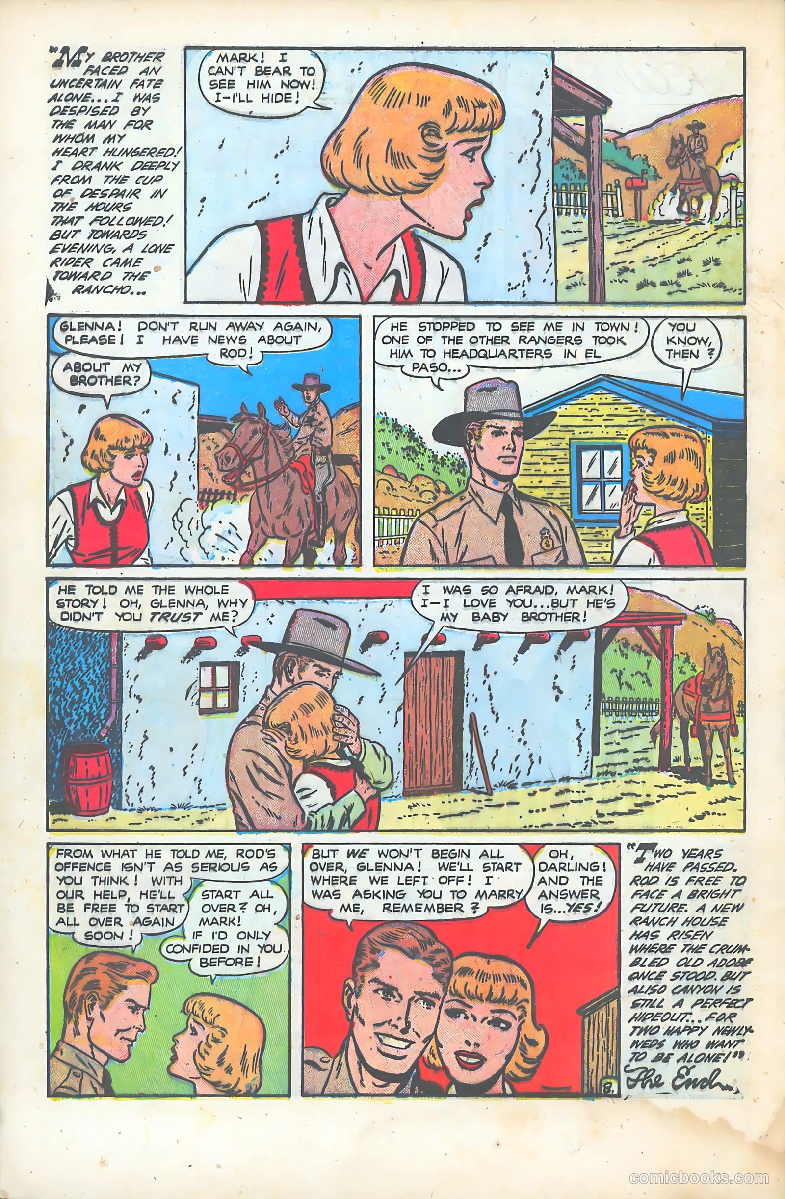 Western Hearts #10 (1952) — page 32 of 36