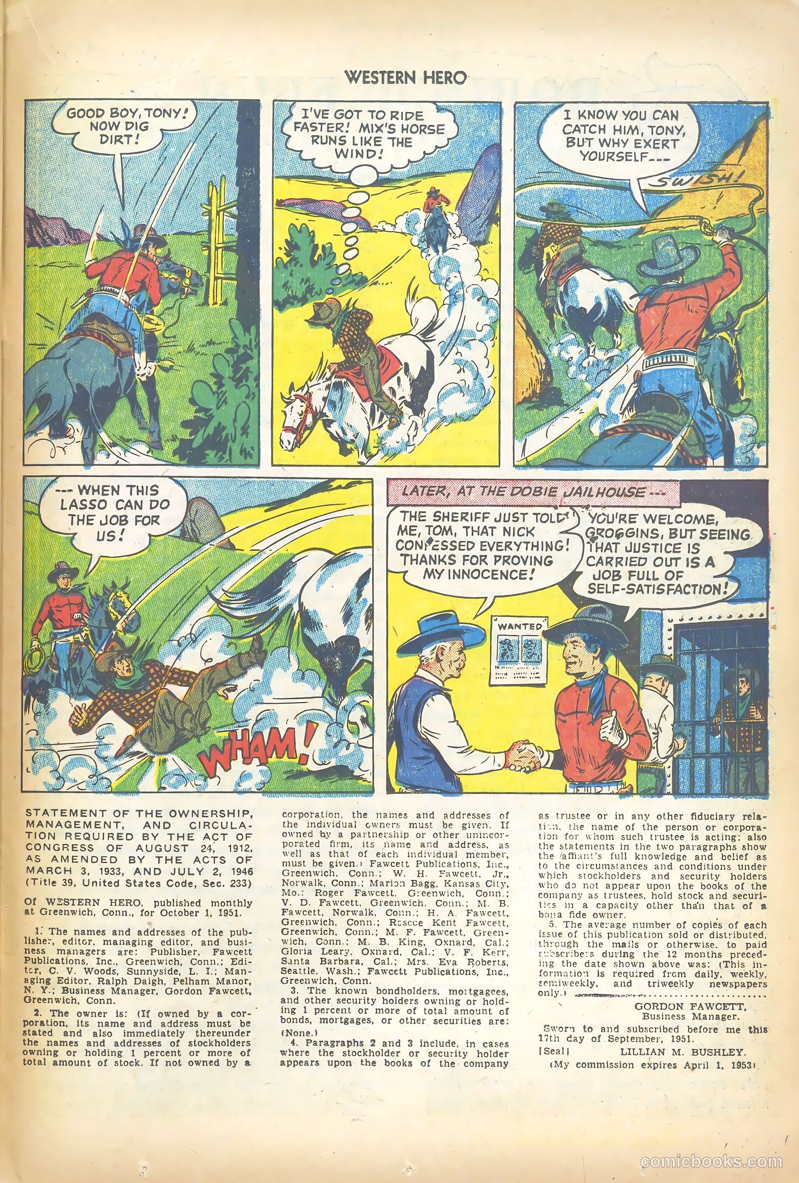 Western Hero #110 (1952) — page 23 of 36