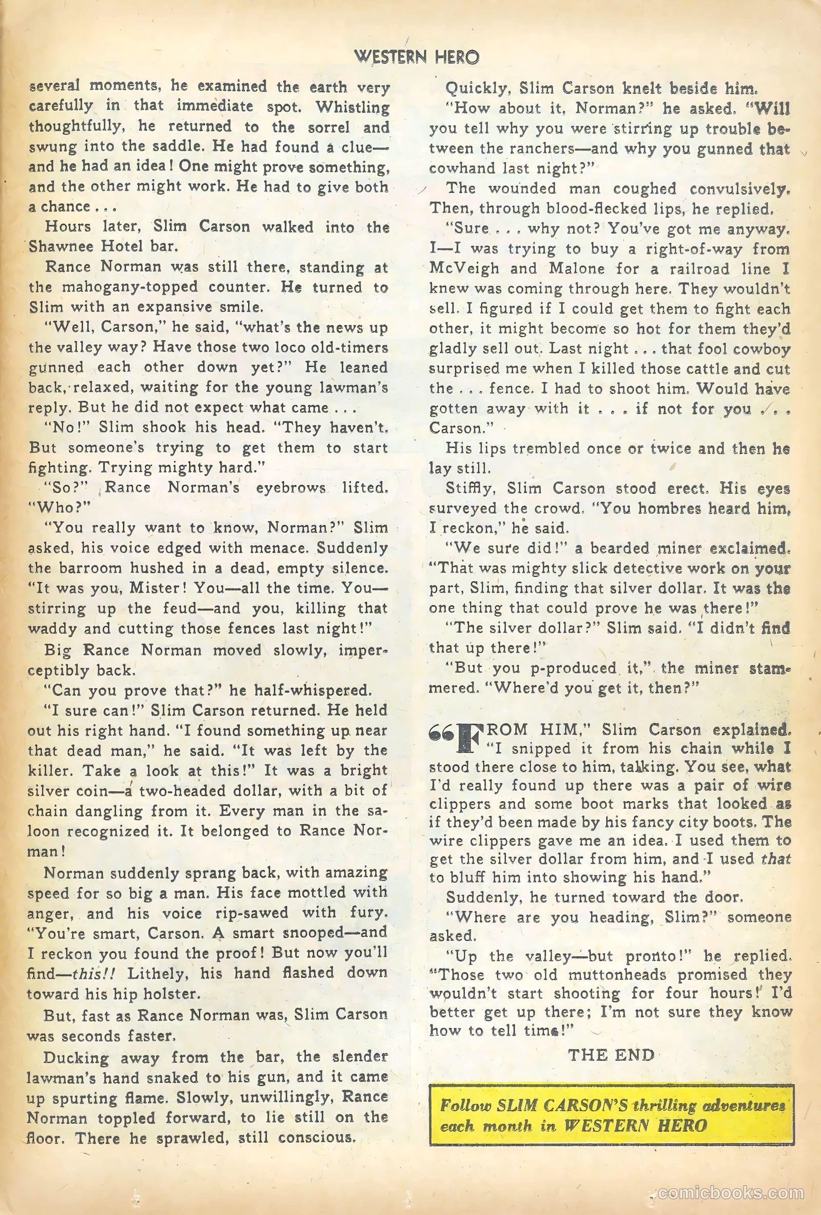 Western Hero #110 (1952) — page 25 of 36