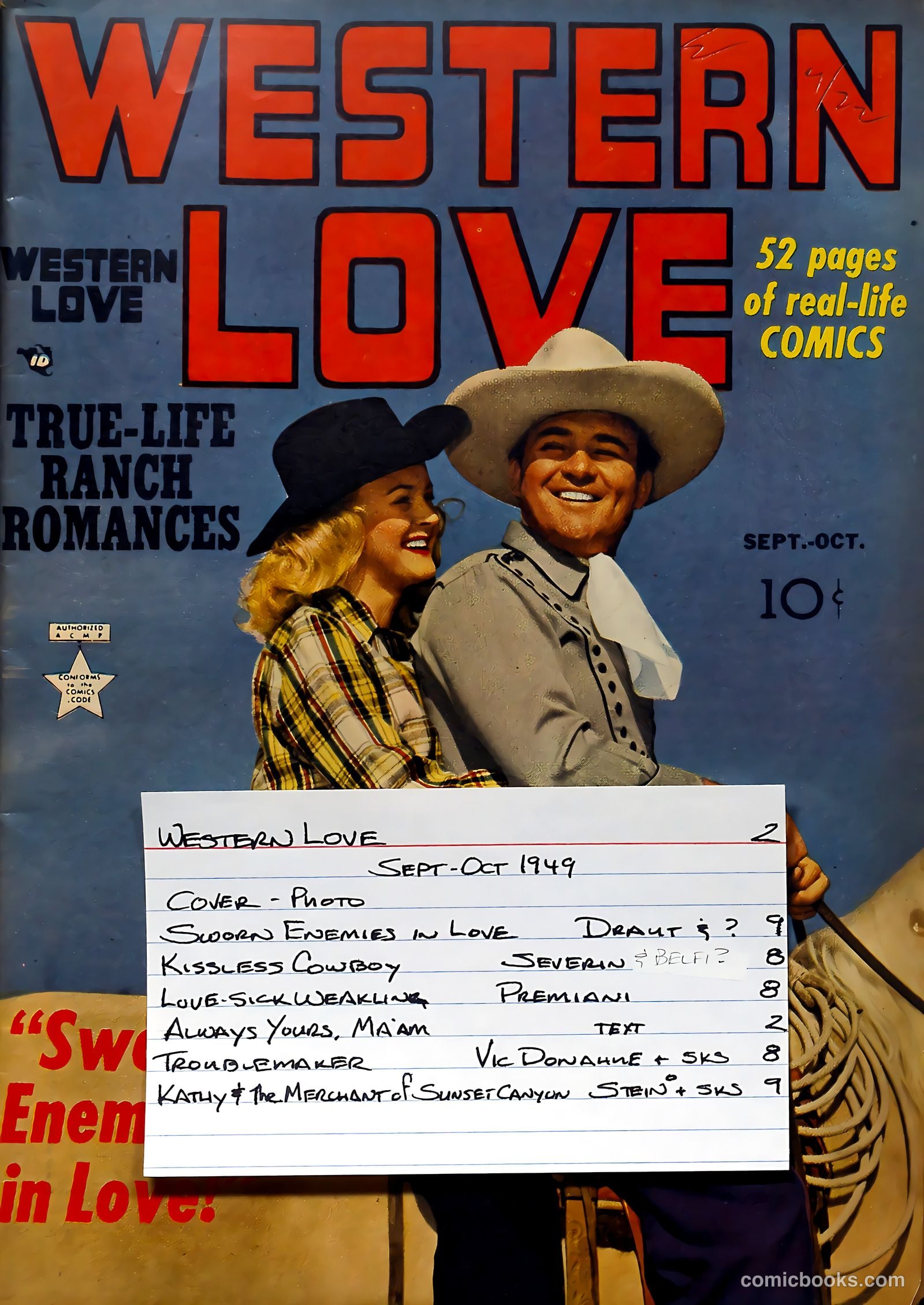 Western Love #2 (1950) — page 54 of 54