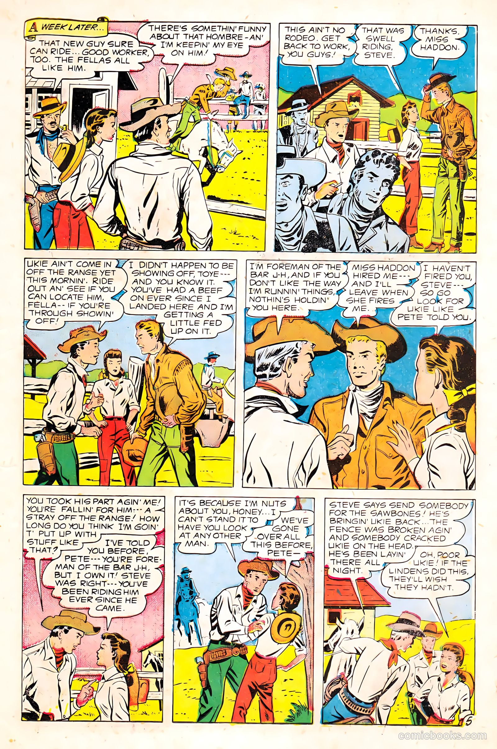 Western Love Trails #8 (1950) — page 15 of 36